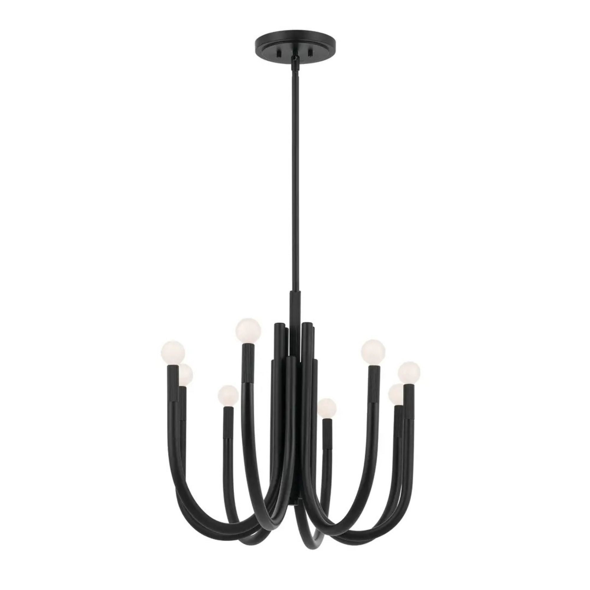 Kichler Odensa 46 in. 8-Light Oval Chandelier, Black