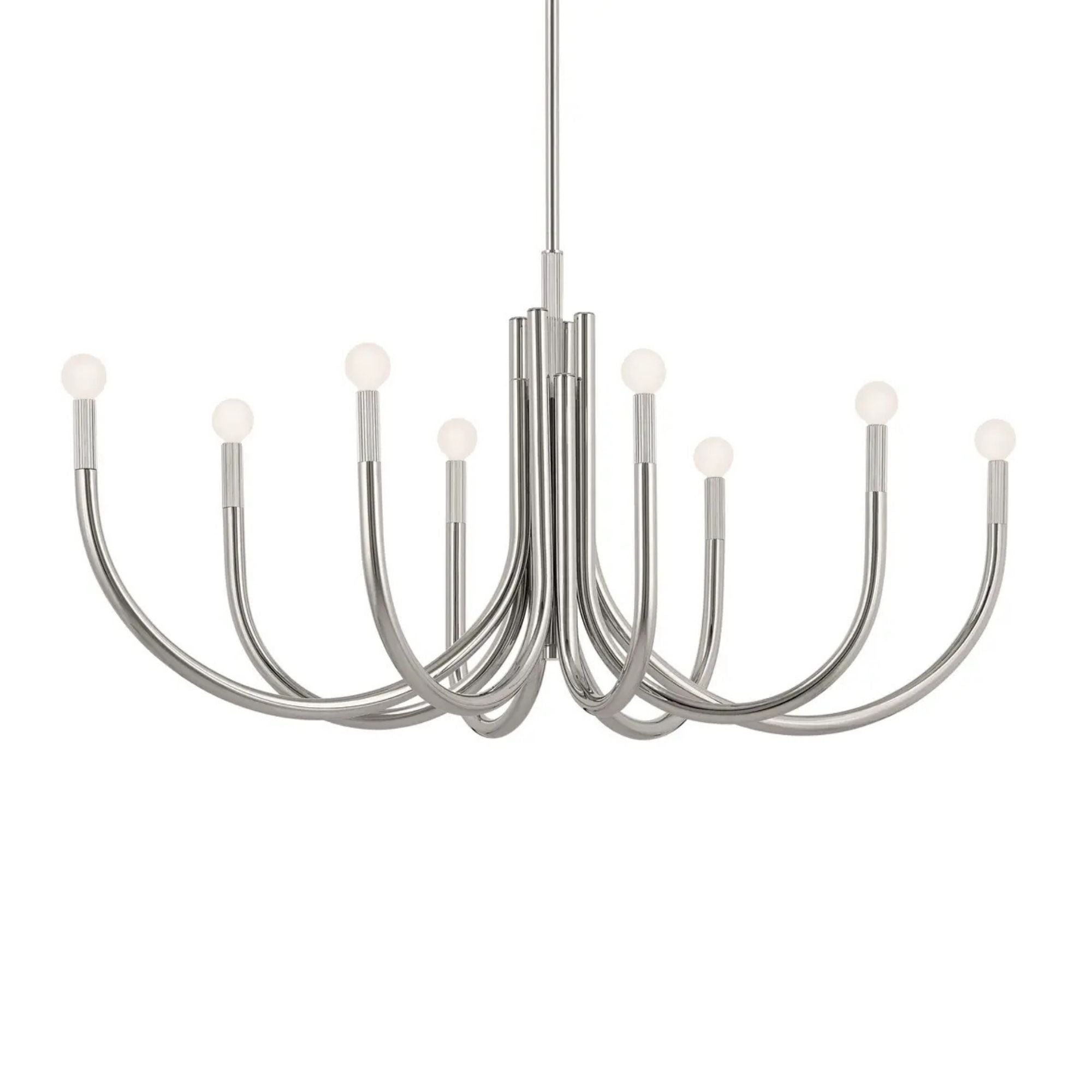 Kichler Odensa 46 in. 8-Light Oval Chandelier, Polished Nickel