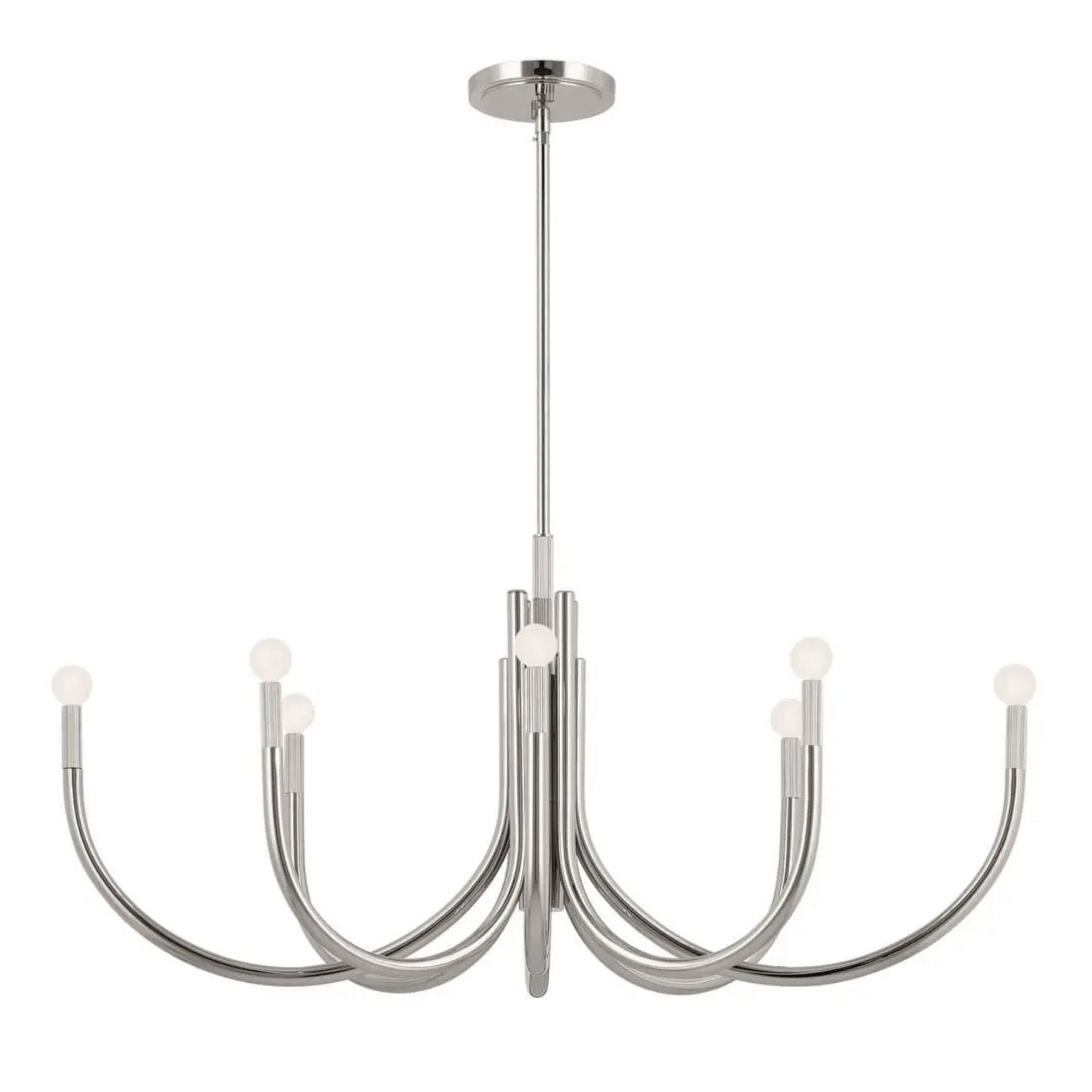 Kichler Odensa 46 in. 8-Light Oval Chandelier, Polished Nickel