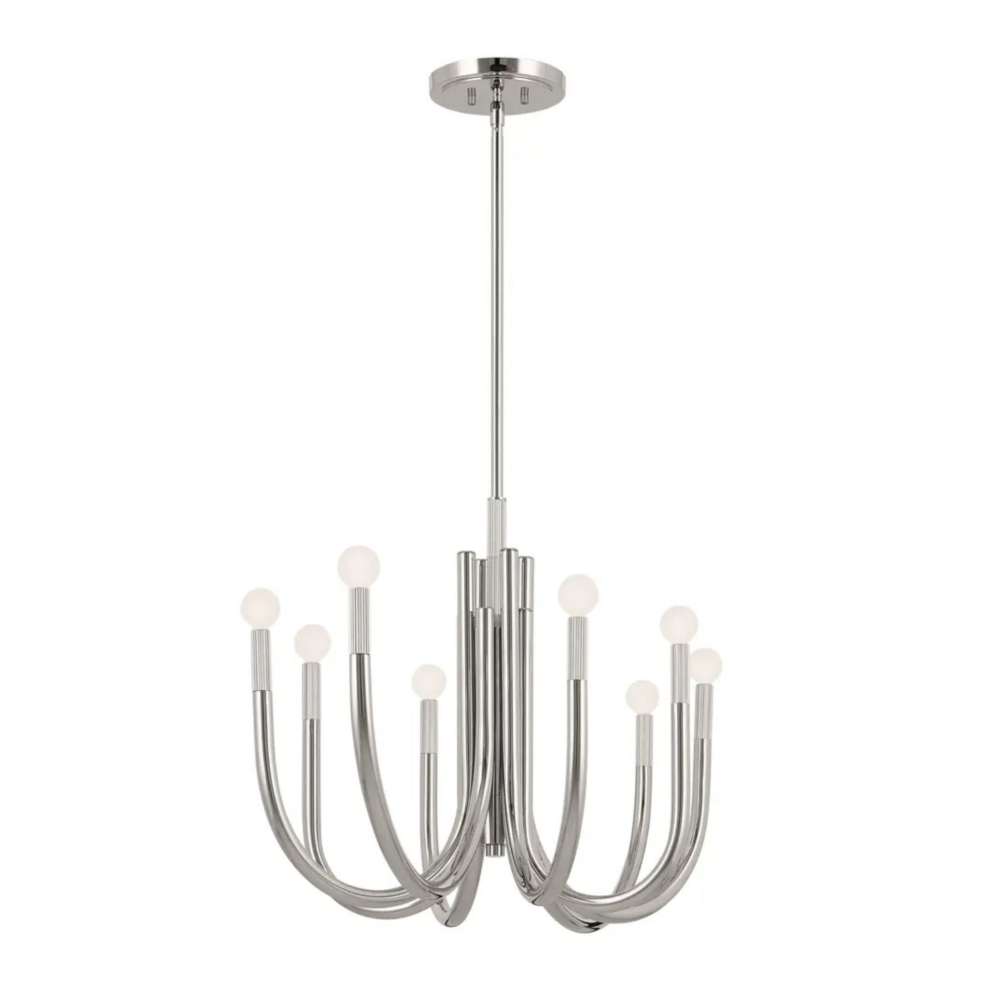 Kichler Odensa 46 in. 8-Light Oval Chandelier, Polished Nickel