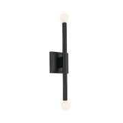 Kichler Odensa 17 in. 2-Light Wall Sconce, Black