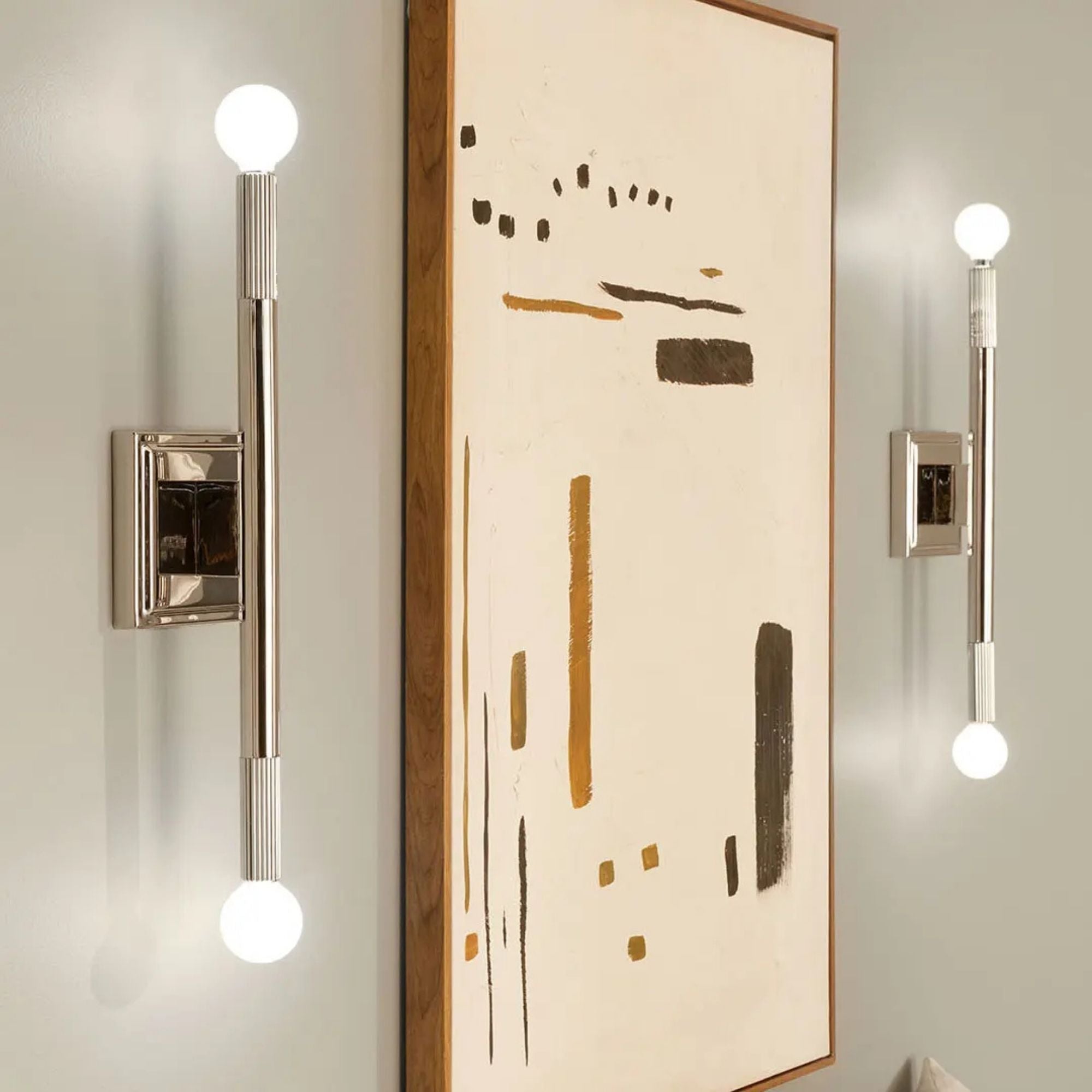 Kichler Odensa 17 in. 2-Light Wall Sconce, Polished Nickel