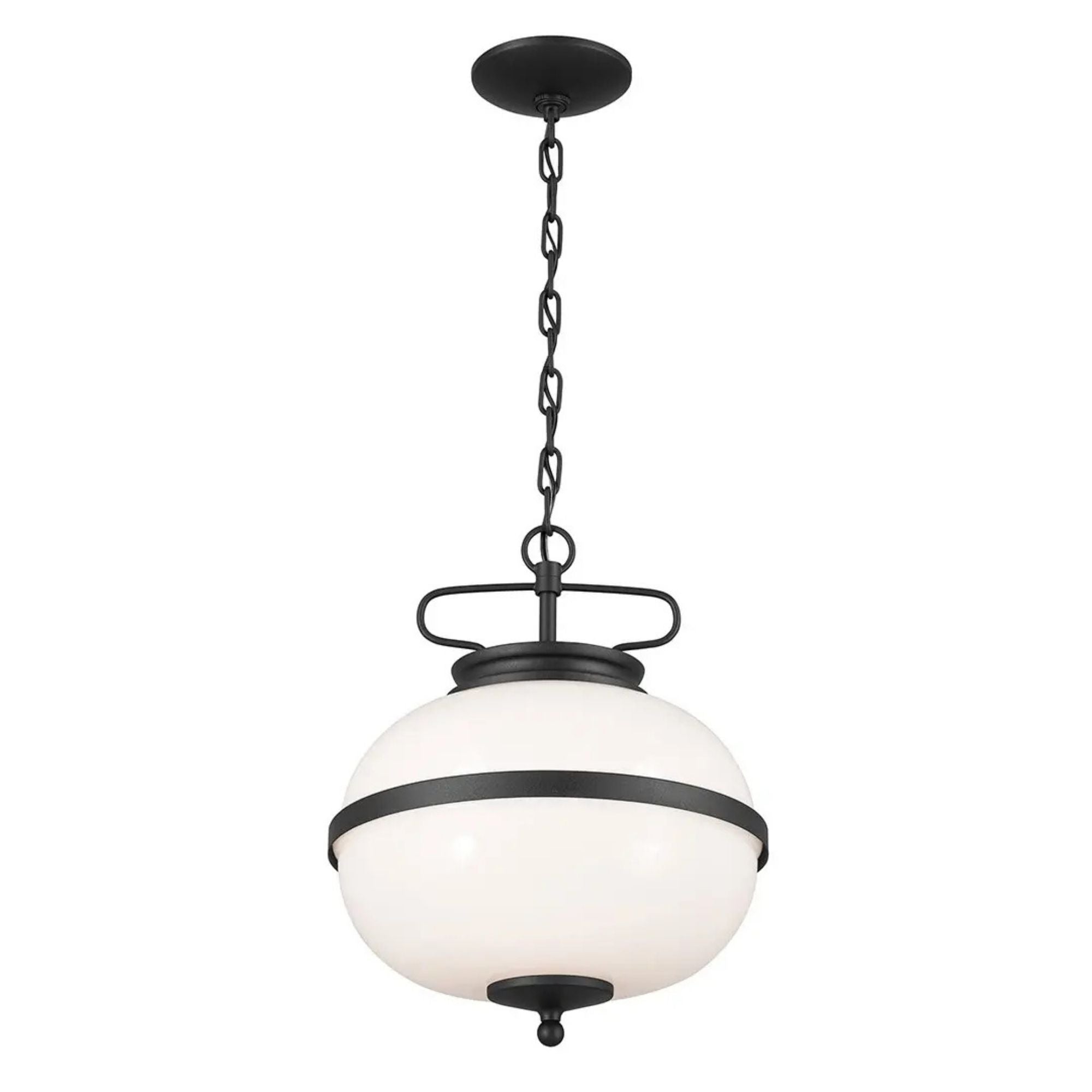 Kichler Opal 15.25 in. 2-Light Pendant, Textured Black
