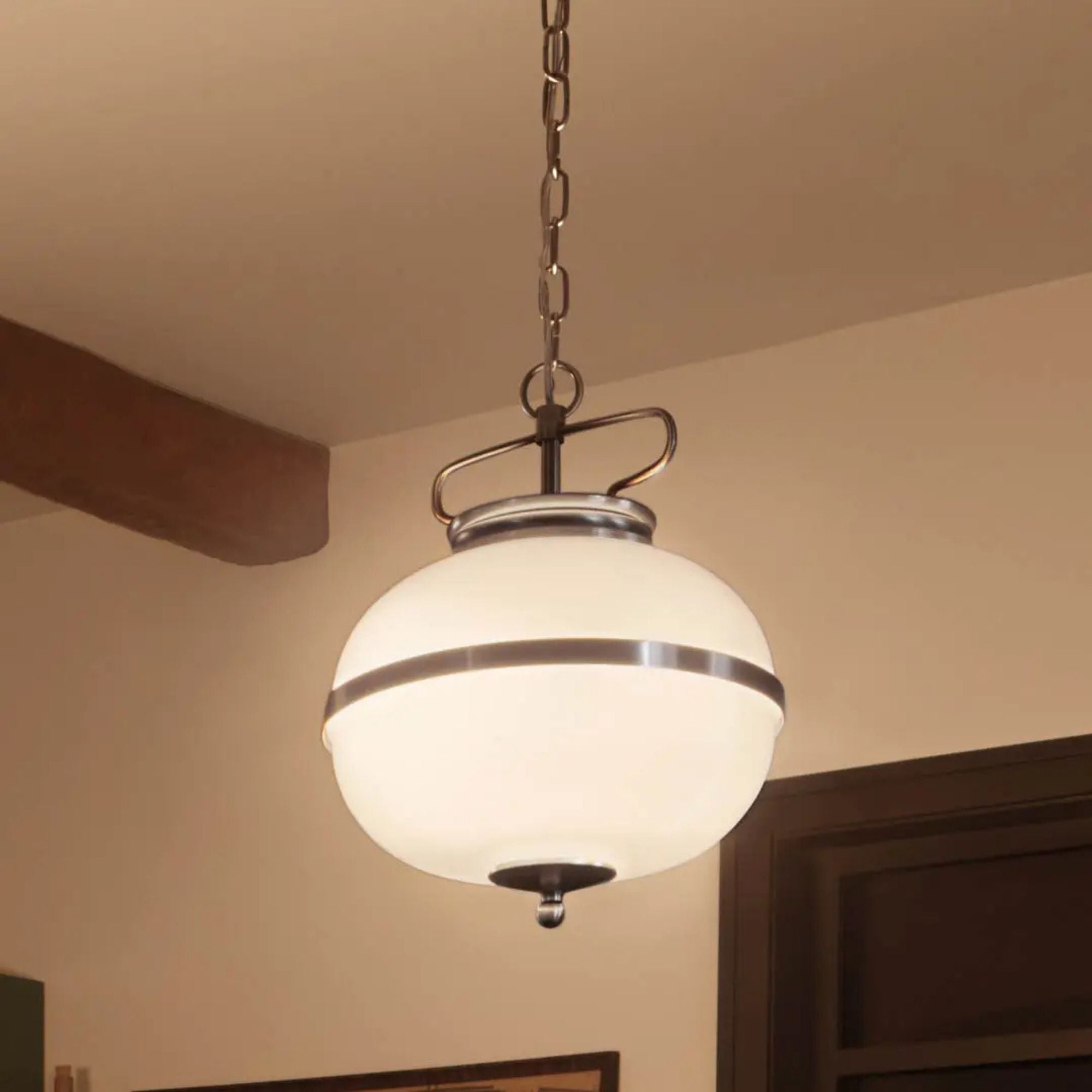 Kichler Opal 15.25 in. 2-Light Pendant, Classic Pewter