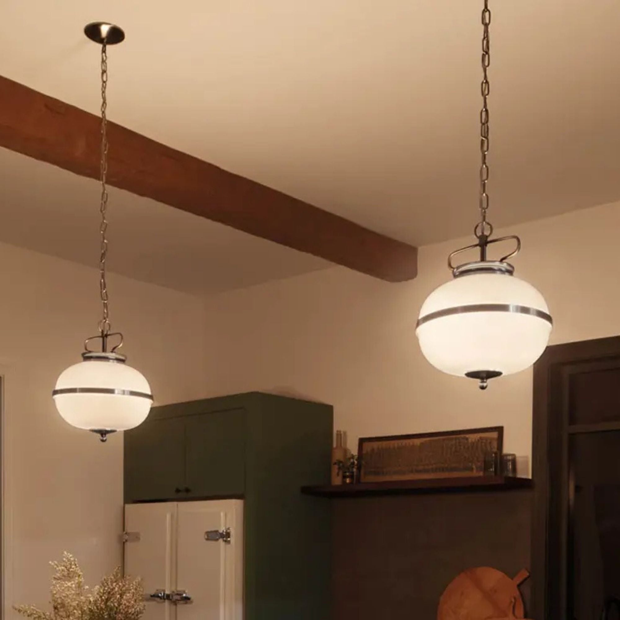 Kichler Opal 15.25 in. 2-Light Pendant, Classic Pewter