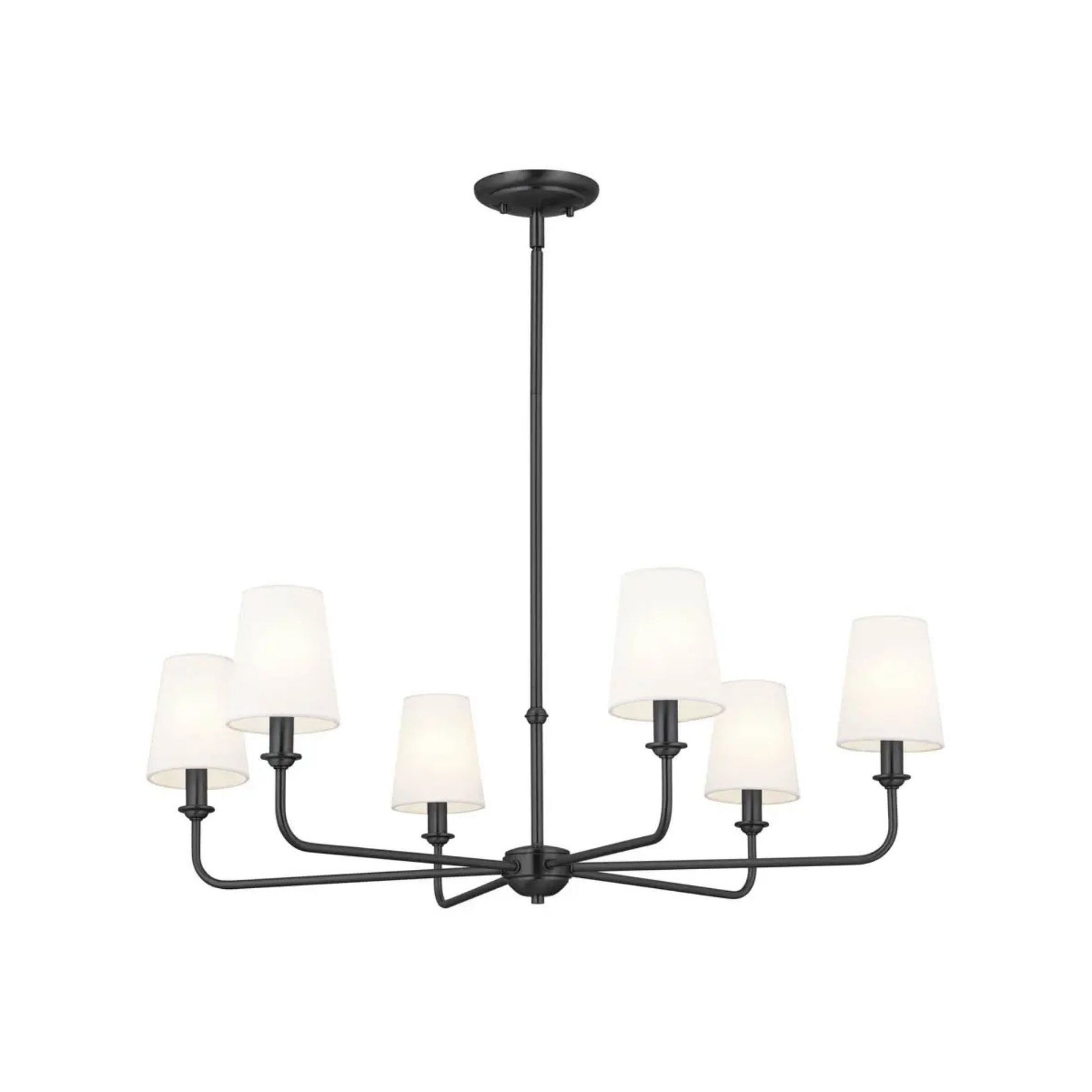 Kichler Lighting - Pallas 32" 6-Light Chandelier, Black Finish | Bees Lighting