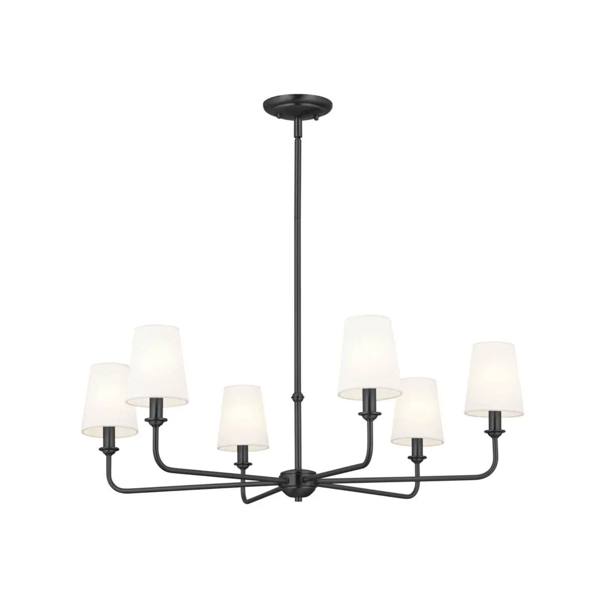 Kichler Lighting - Pallas 32" 6-Light Chandelier, Black Finish | Bees Lighting