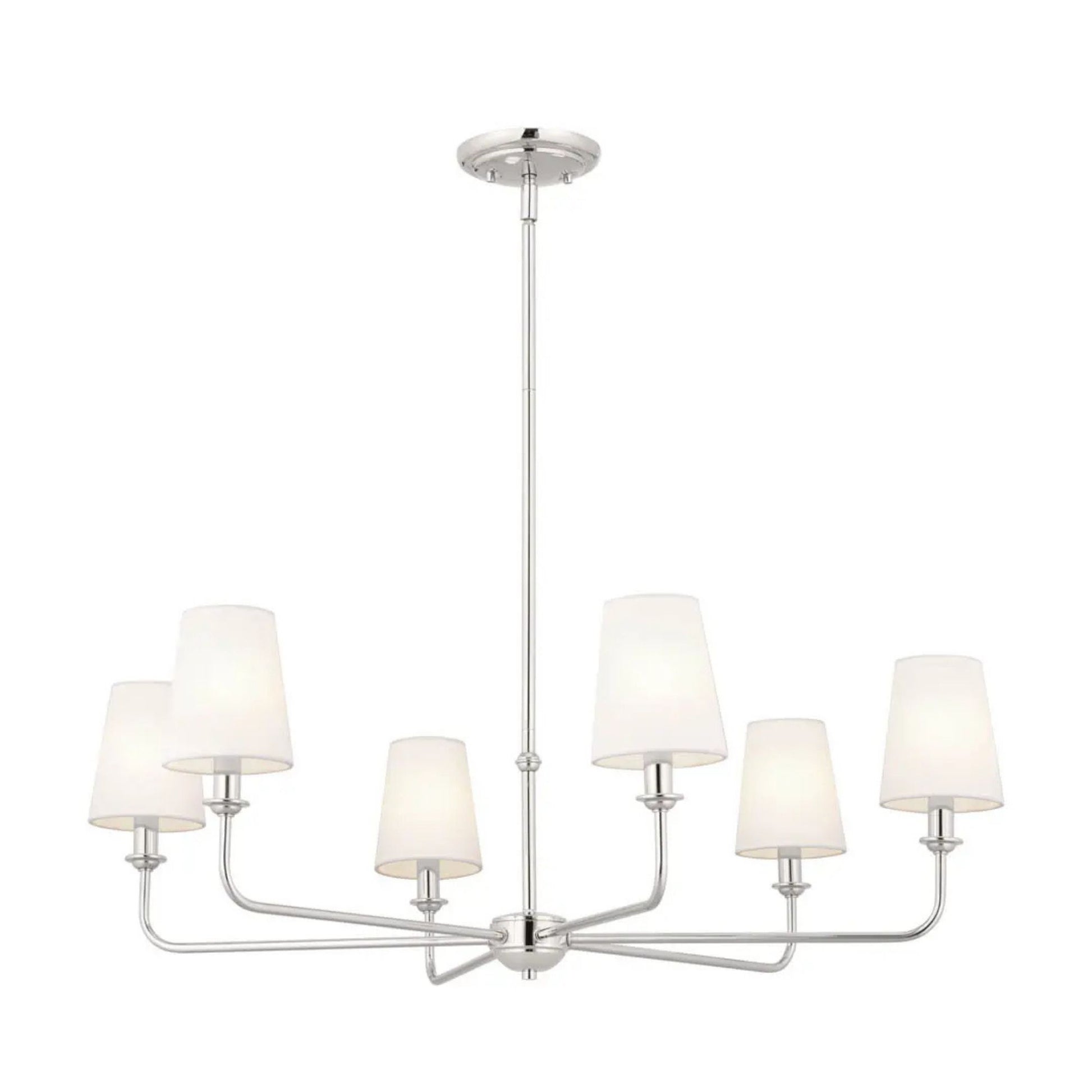 Kichler Lighting - Pallas 32" 6-Light Chandelier, Polished Nickel Finish | Bees Lighting