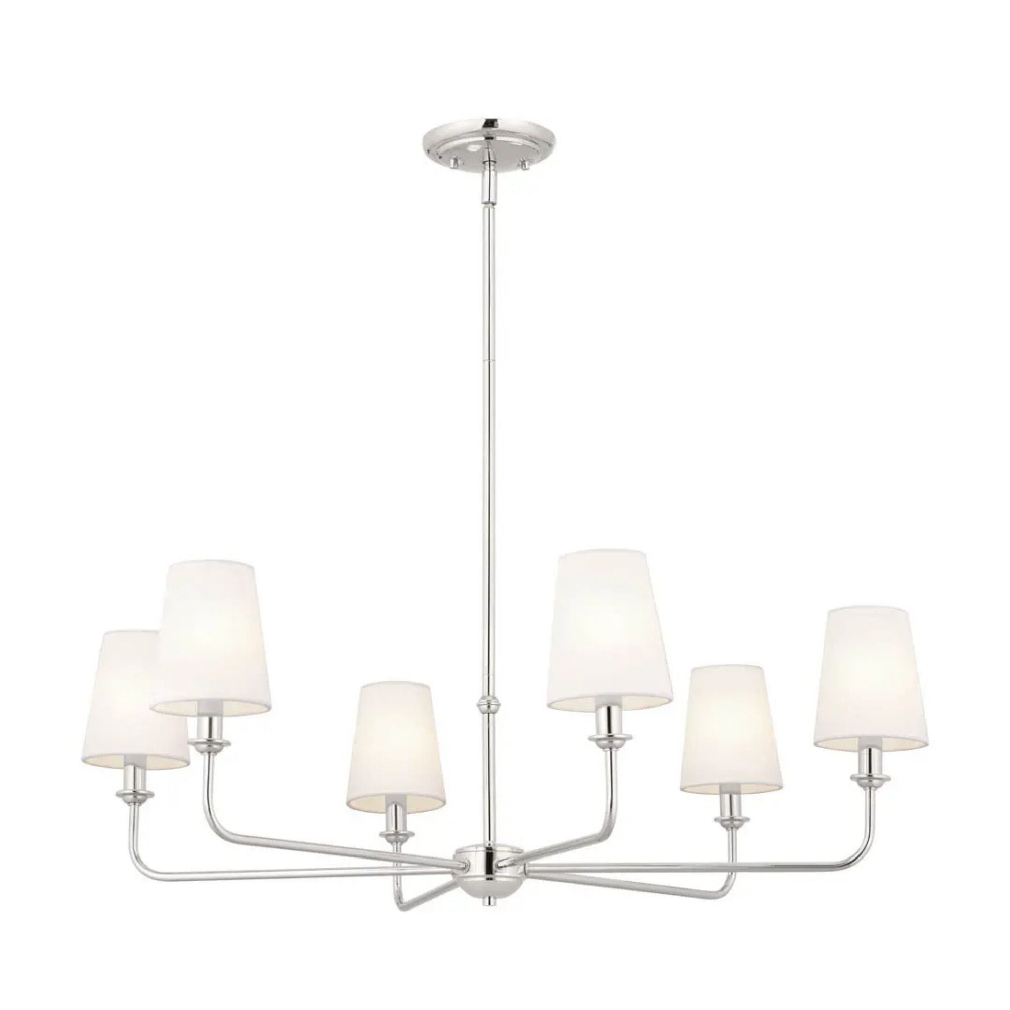 Kichler Lighting - Pallas 32" 6-Light Chandelier, Polished Nickel Finish | Bees Lighting