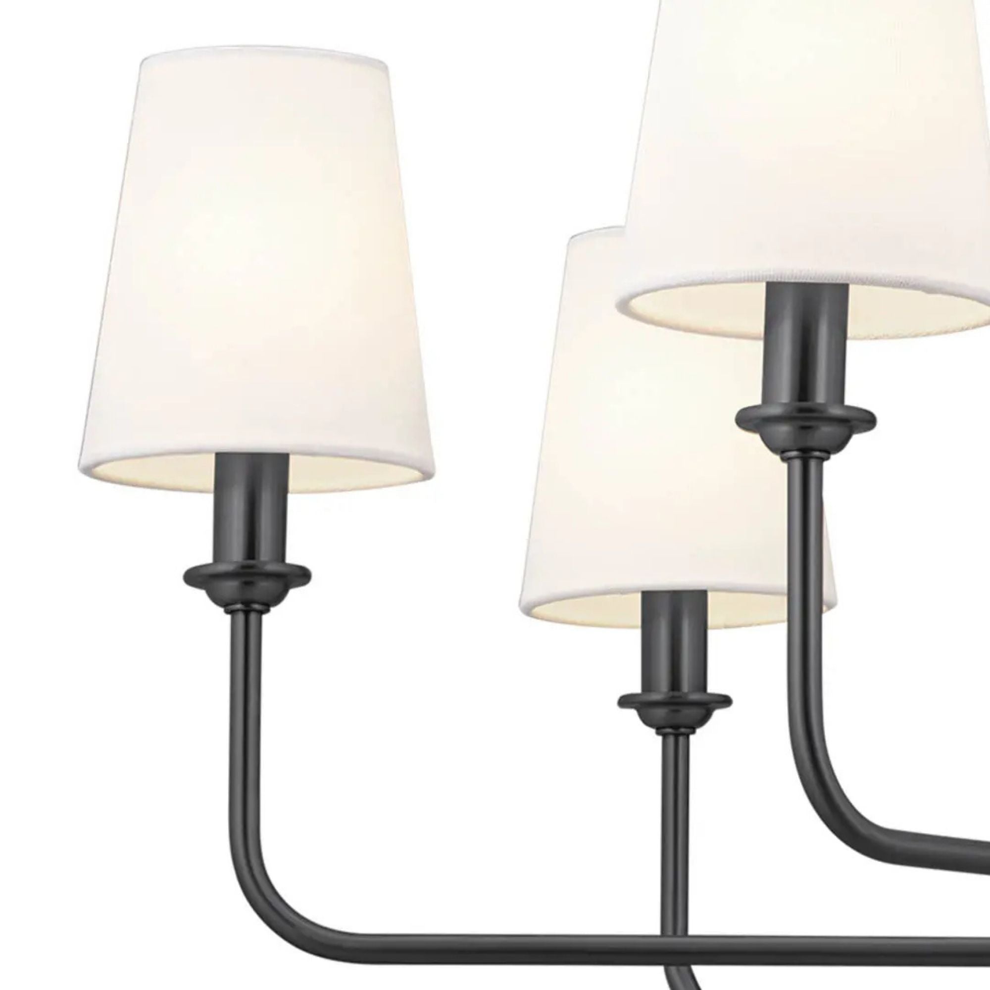 Kichler Lighting - Pallas 43" 8-Light Chandelier, Black Finish | Bees Lighting