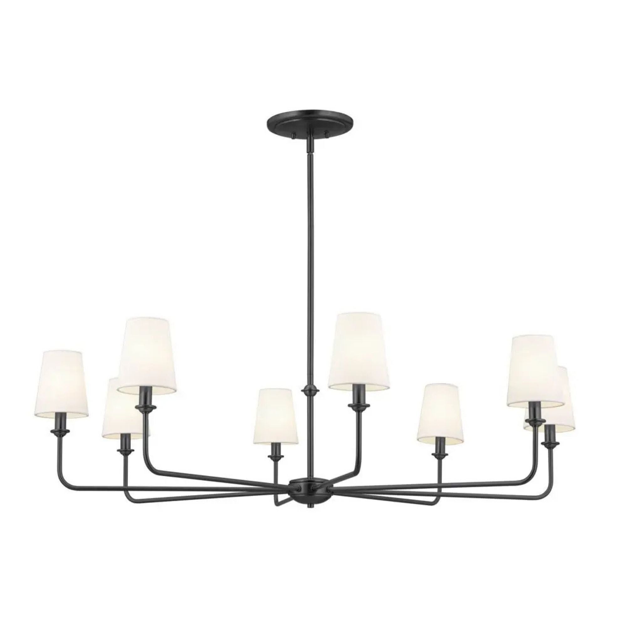 Kichler Lighting - Pallas 43" 8-Light Chandelier, Black Finish | Bees Lighting