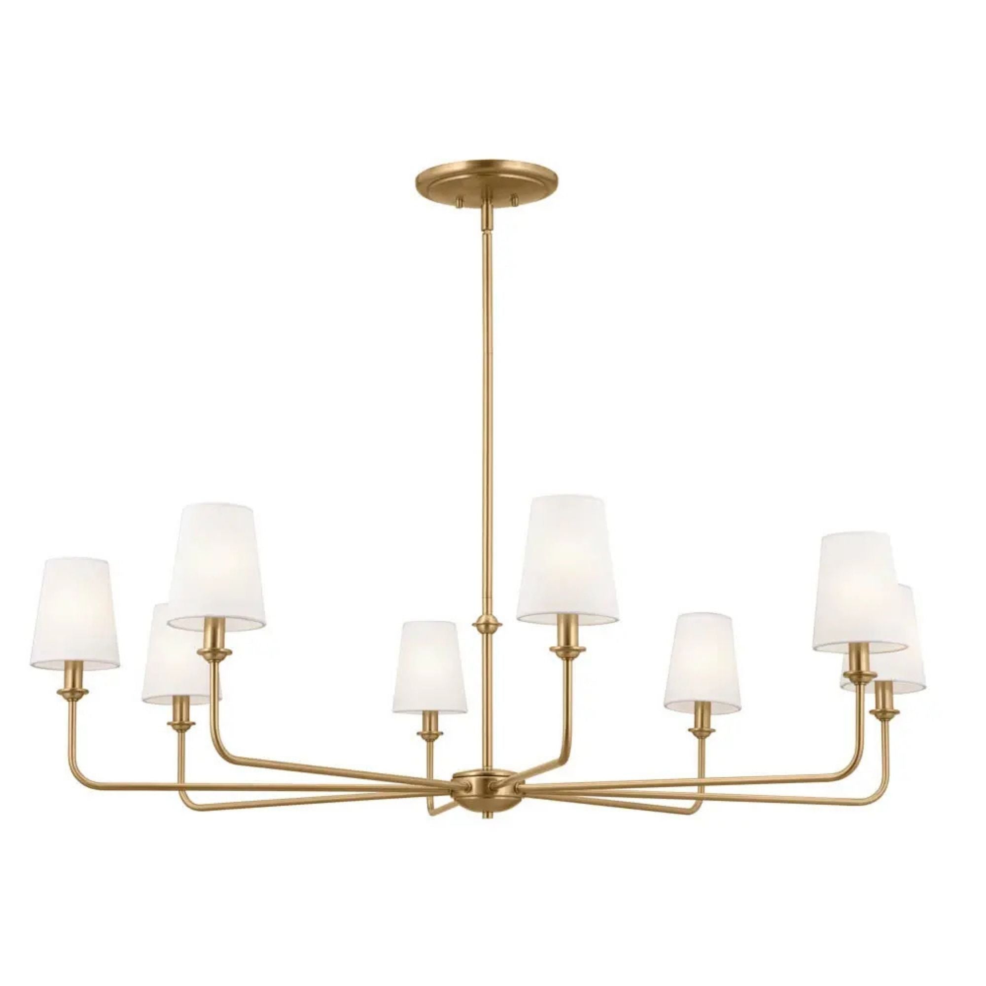 Kichler Lighting - Pallas 43" 8-Light Chandelier, Brushed Natural Brass Finish | Bees Lighting