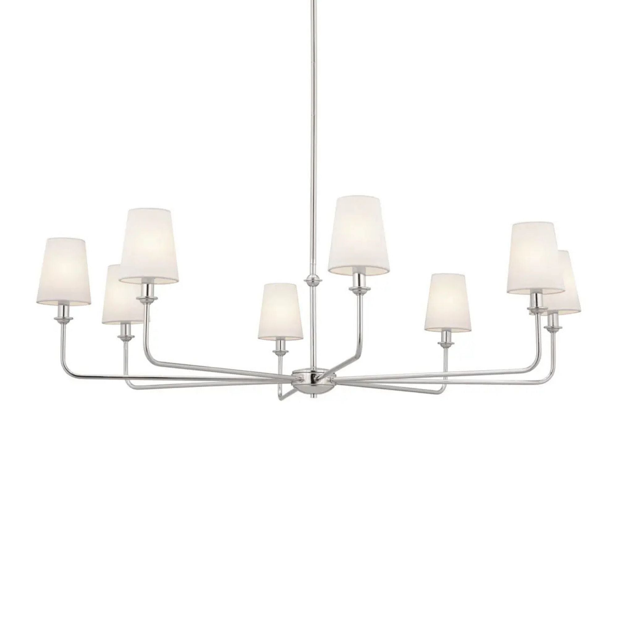 Pallas 43" 8-Light Chandelier, Polished Nickel Finish