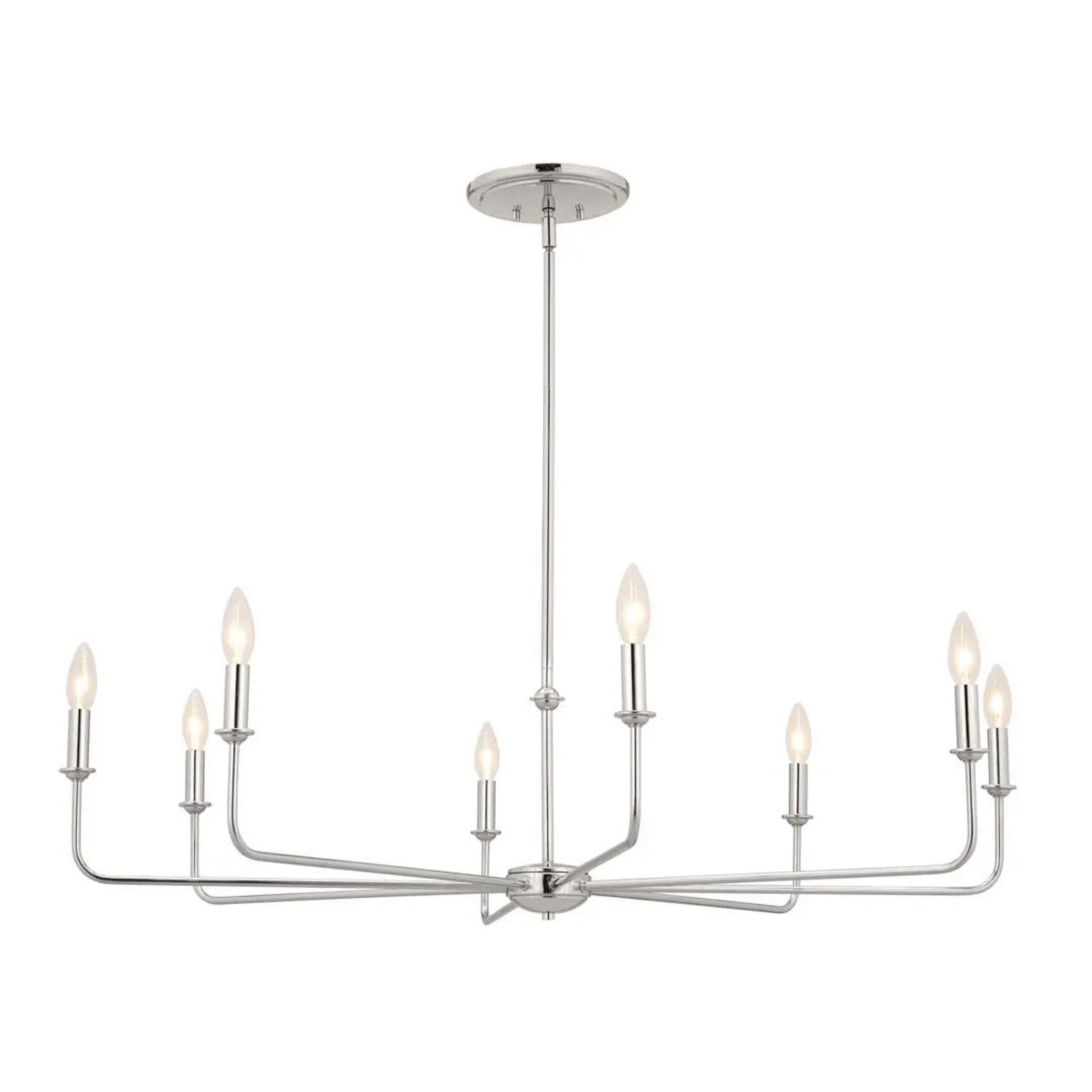 Kichler Lighting - Pallas 43" 8-Light Chandelier, Polished Nickel Finish | Bees Lighting