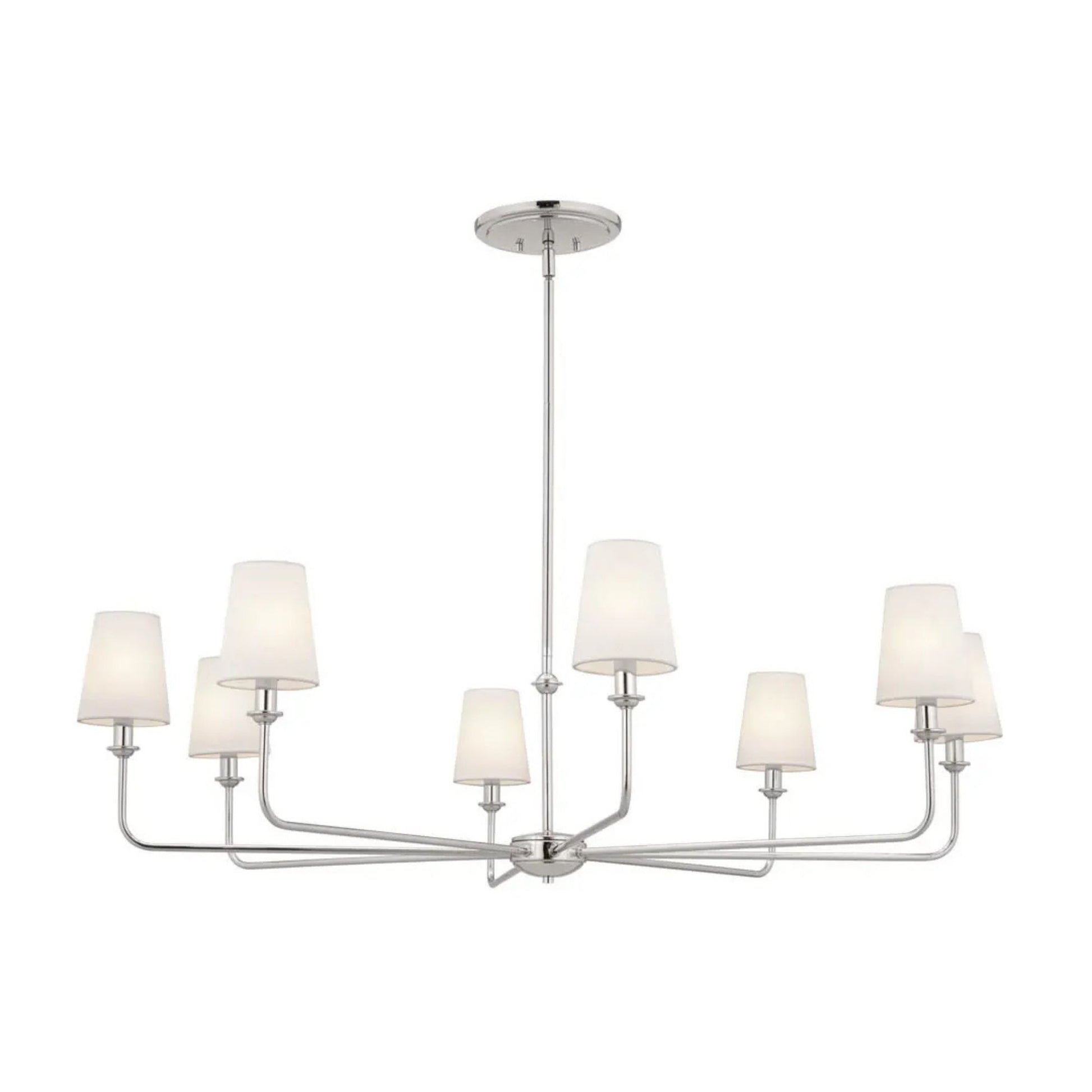 Kichler Lighting - Pallas 43" 8-Light Chandelier, Polished Nickel Finish | Bees Lighting