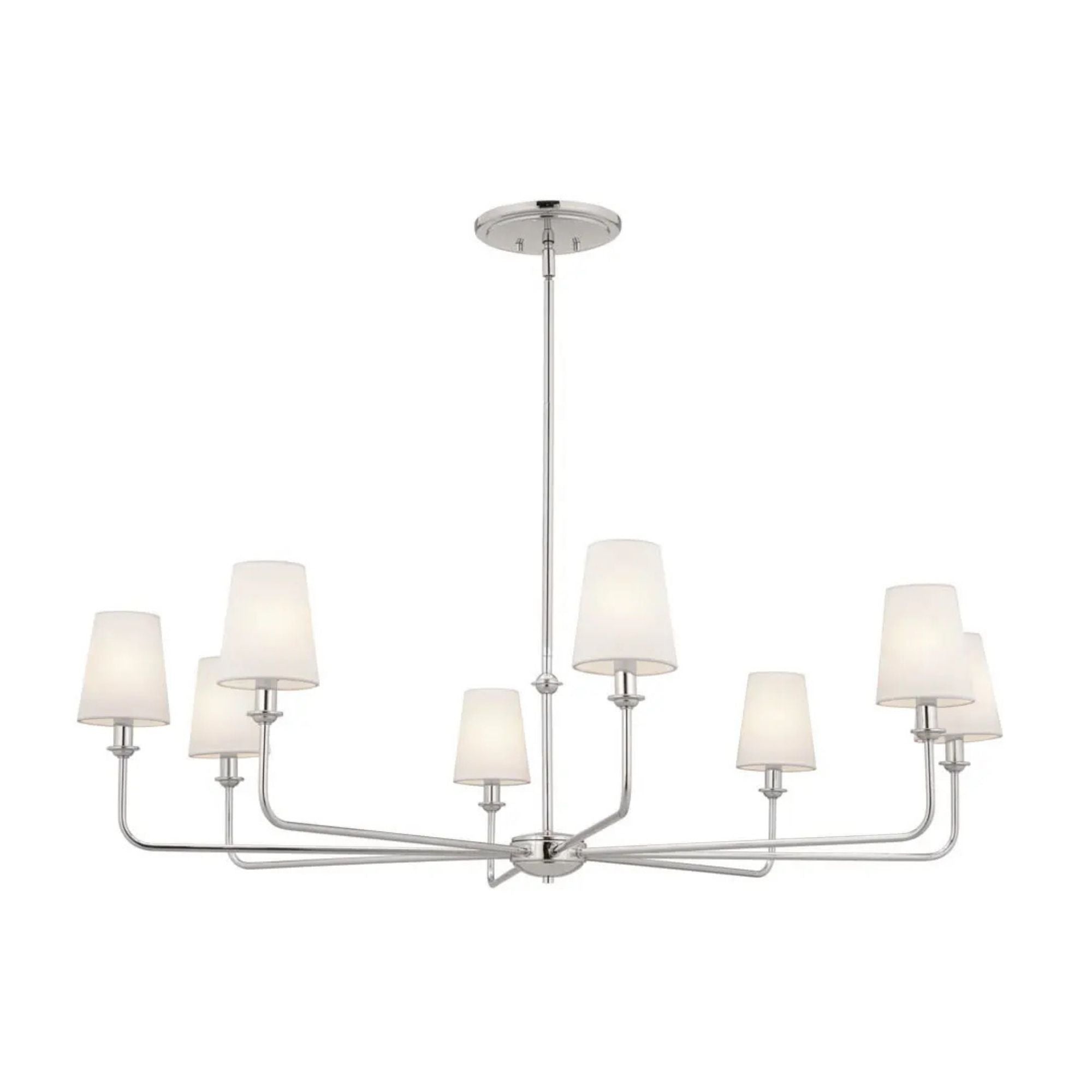 Kichler Lighting - Pallas 43" 8-Light Chandelier, Polished Nickel Finish | Bees Lighting