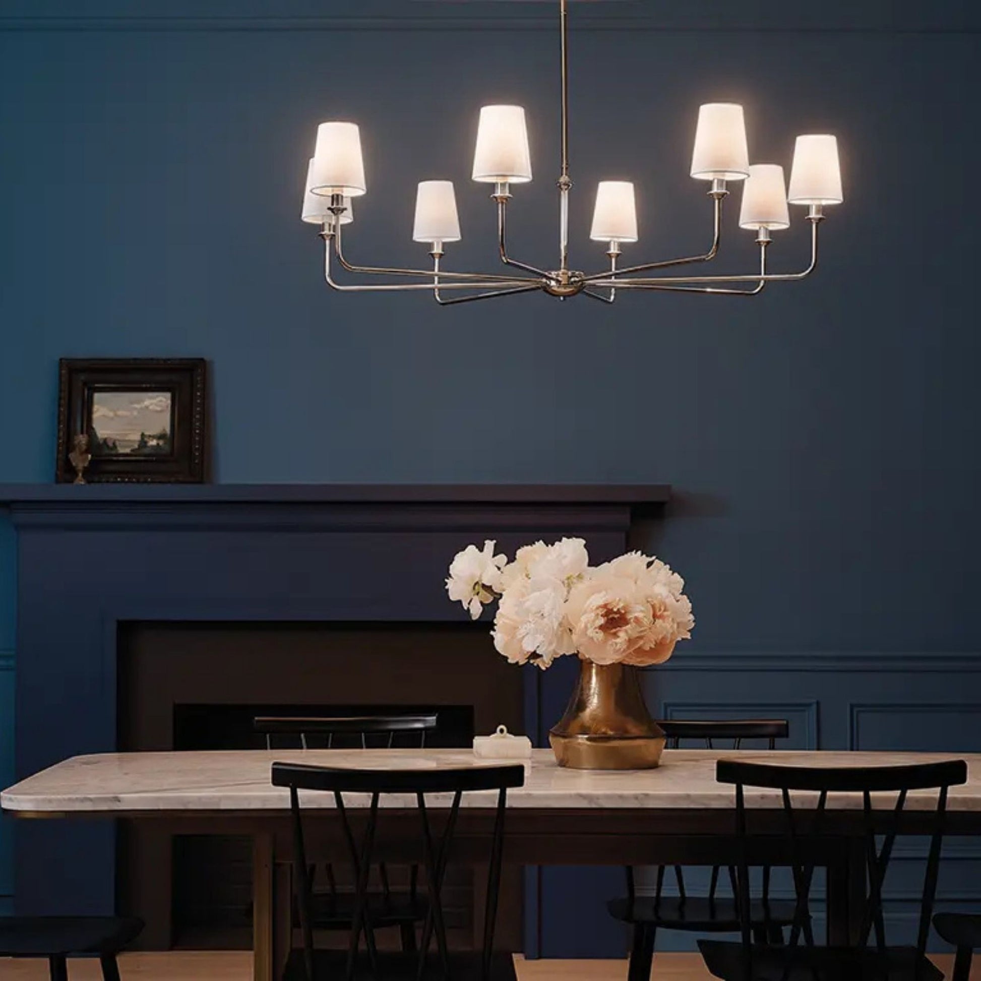 Kichler Lighting - Pallas 43" 8-Light Chandelier, Polished Nickel Finish | Bees Lighting