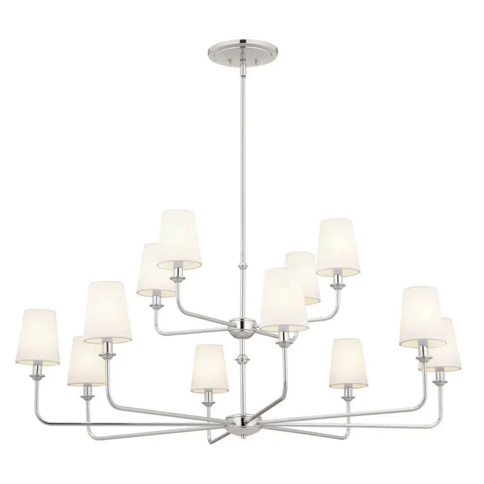 Kichler Lighting - Pallas 43" 12-Light Chandelier, Polished Nickel Finish | Bees Lighting