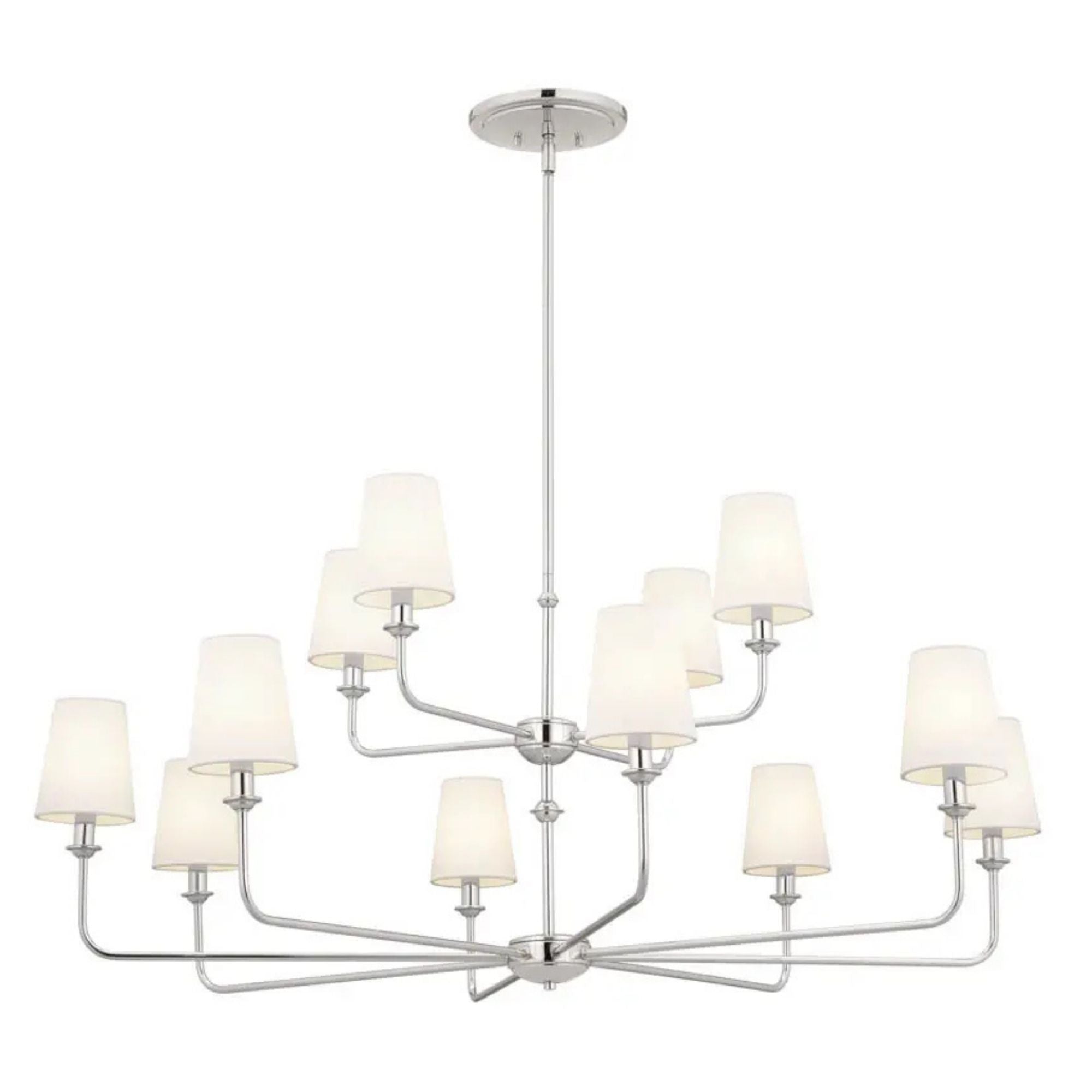 Kichler Lighting - Pallas 43" 12-Light Chandelier, Polished Nickel Finish | Bees Lighting