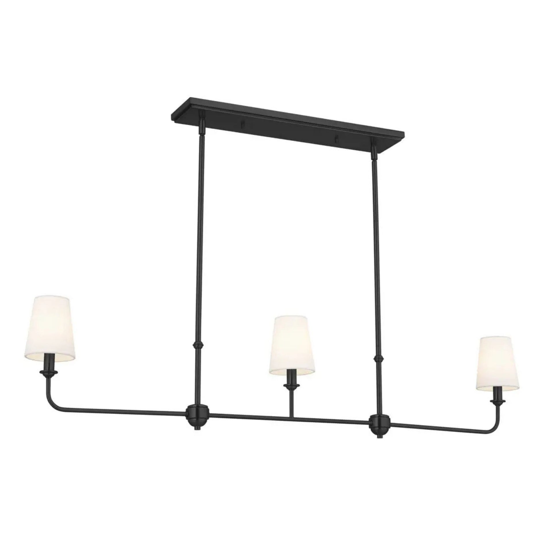 Kichler Lighting - Pallas 48" 3-Light Linear Chandelier, Black Finish | Bees Lighting