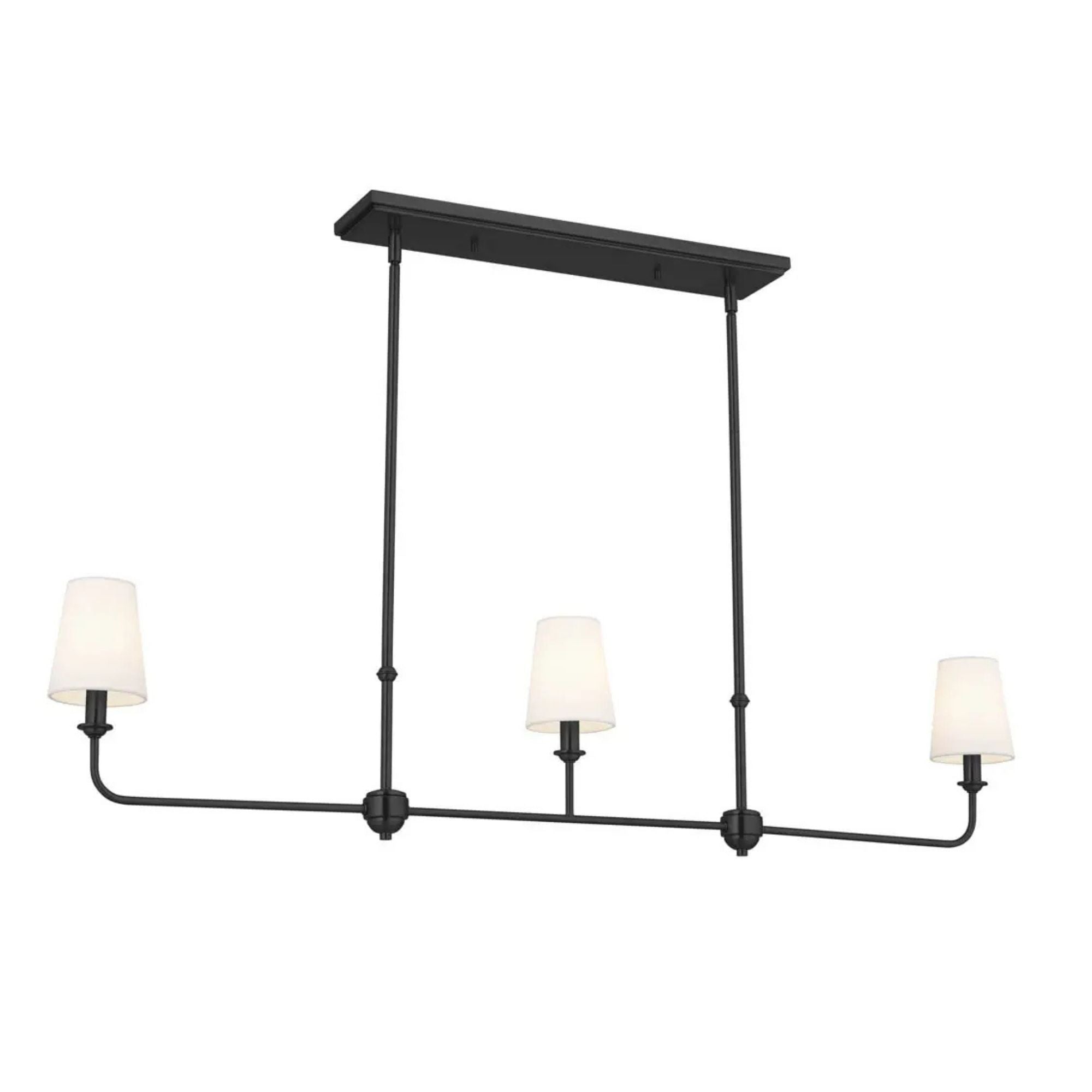 Kichler Lighting - Pallas 48" 3-Light Linear Chandelier, Black Finish | Bees Lighting