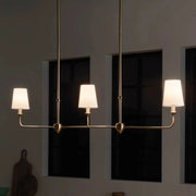 Kichler Lighting - Pallas 48" 3-Light Linear Chandelier, Brushed Natural Brass Finish | Bees Lighting