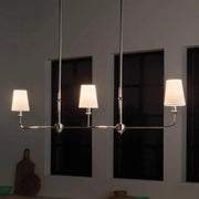 Kichler Lighting - Pallas 48" 3-Light Linear Chandelier, Polished Nickel Finish | Bees Lighting