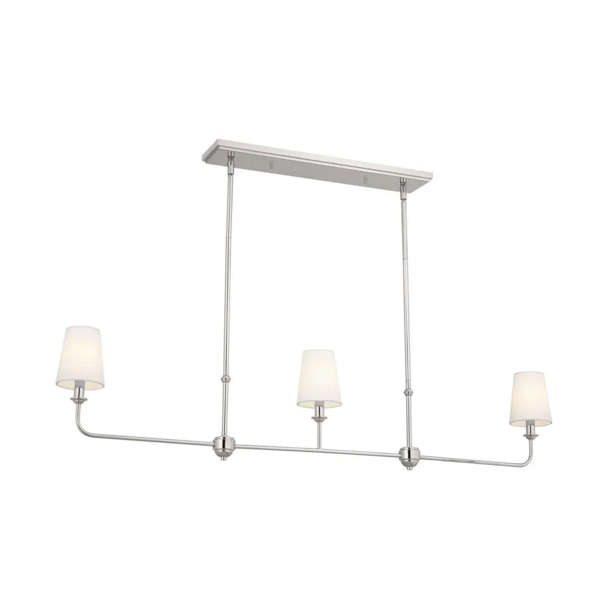 Kichler Lighting - Pallas 48" 3-Light Linear Chandelier, Polished Nickel Finish | Bees Lighting