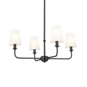 Pallas 25" 4-Light Chandelier, Black Finish