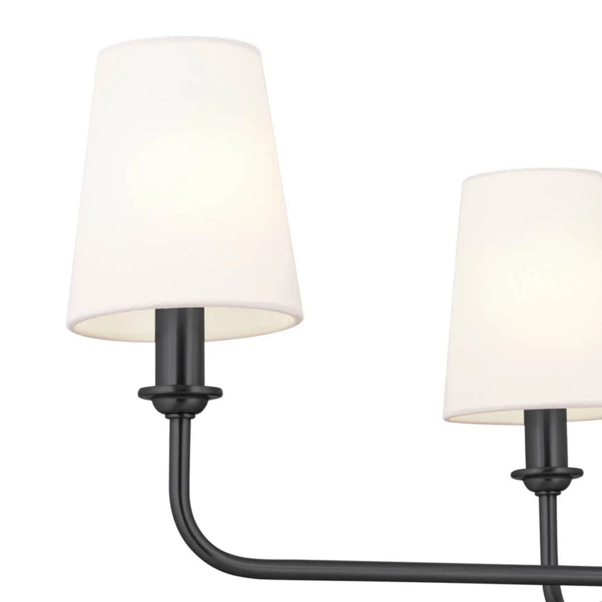 Pallas 25" 4-Light Chandelier, Black Finish