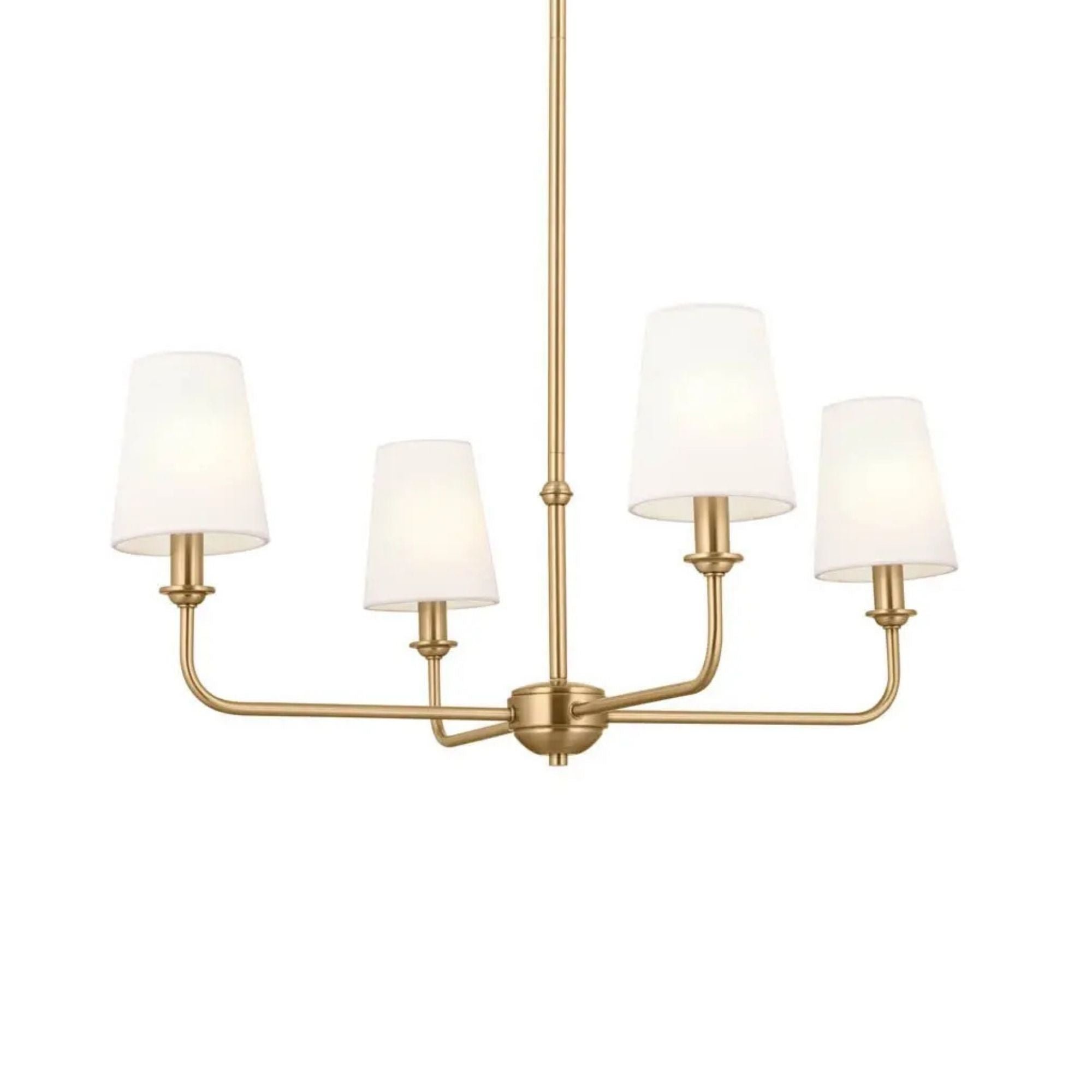 Pallas 25" 4-Light Chandelier, Brushed Natural Brass Finish