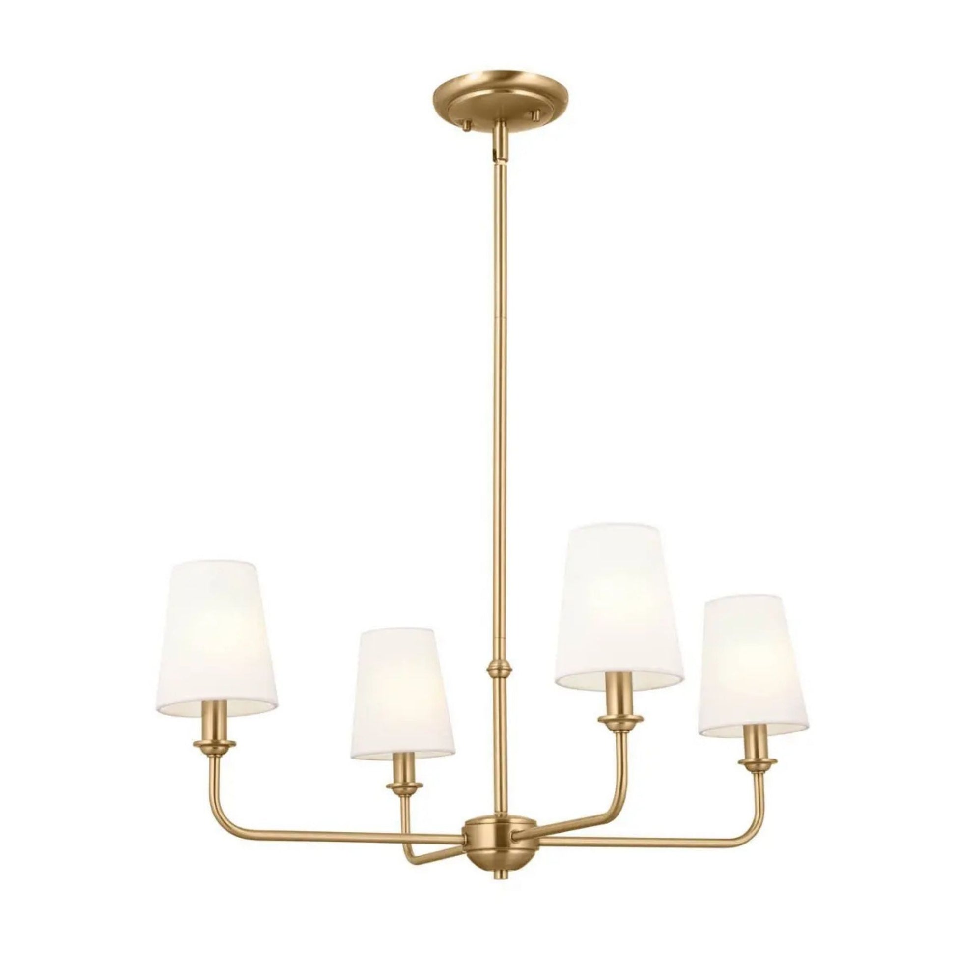 Kichler Lighting - Pallas 25" 4-Light Chandelier, Brushed Natural Brass Finish | Bees Lighting