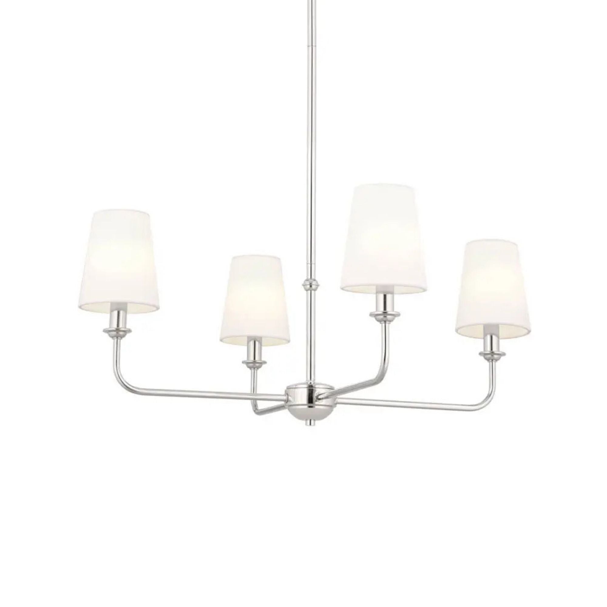 Pallas 25" 4-Light Chandelier, Polished Nickel Finish