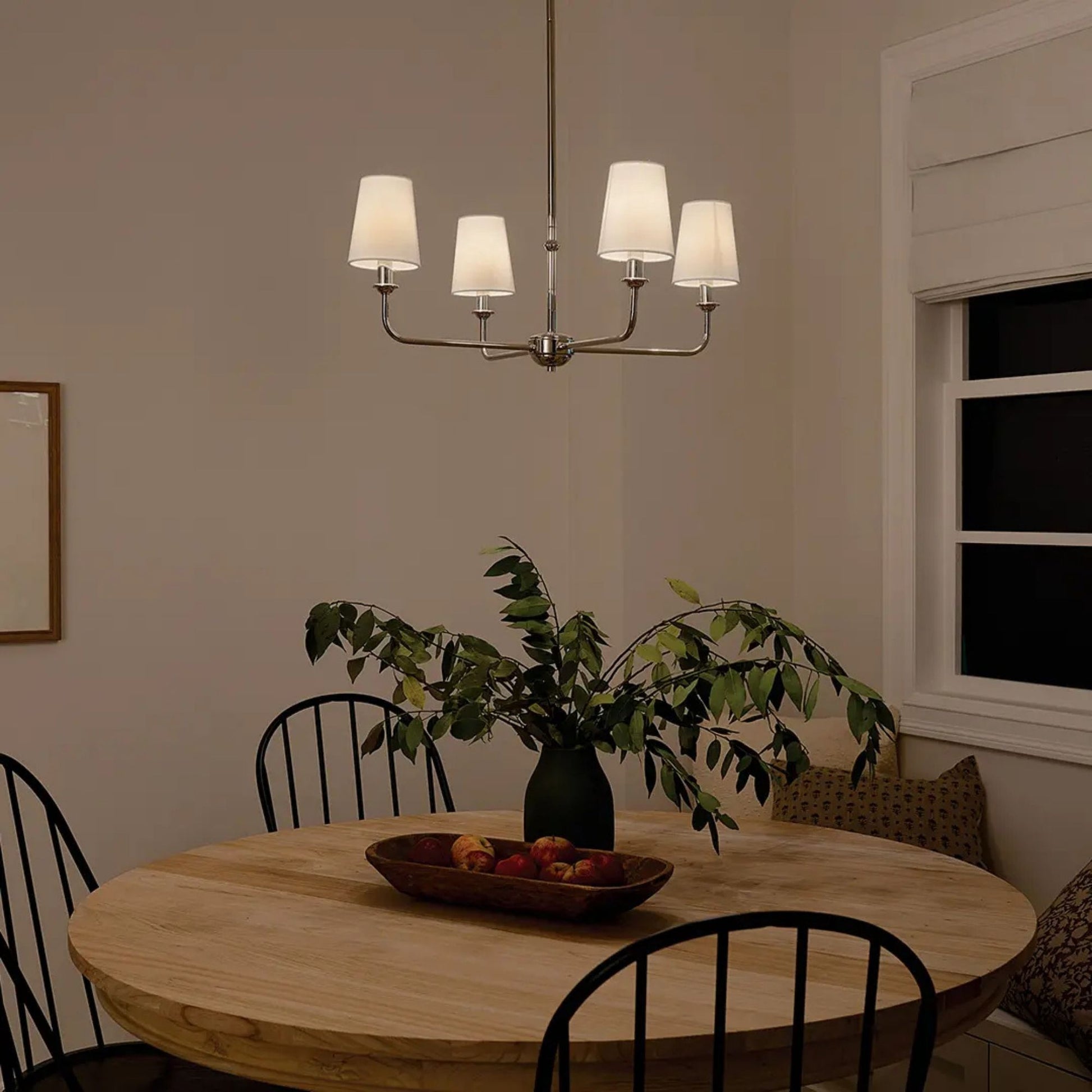 Kichler Lighting - Pallas 25" 4-Light Chandelier, Polished Nickel Finish | Bees Lighting