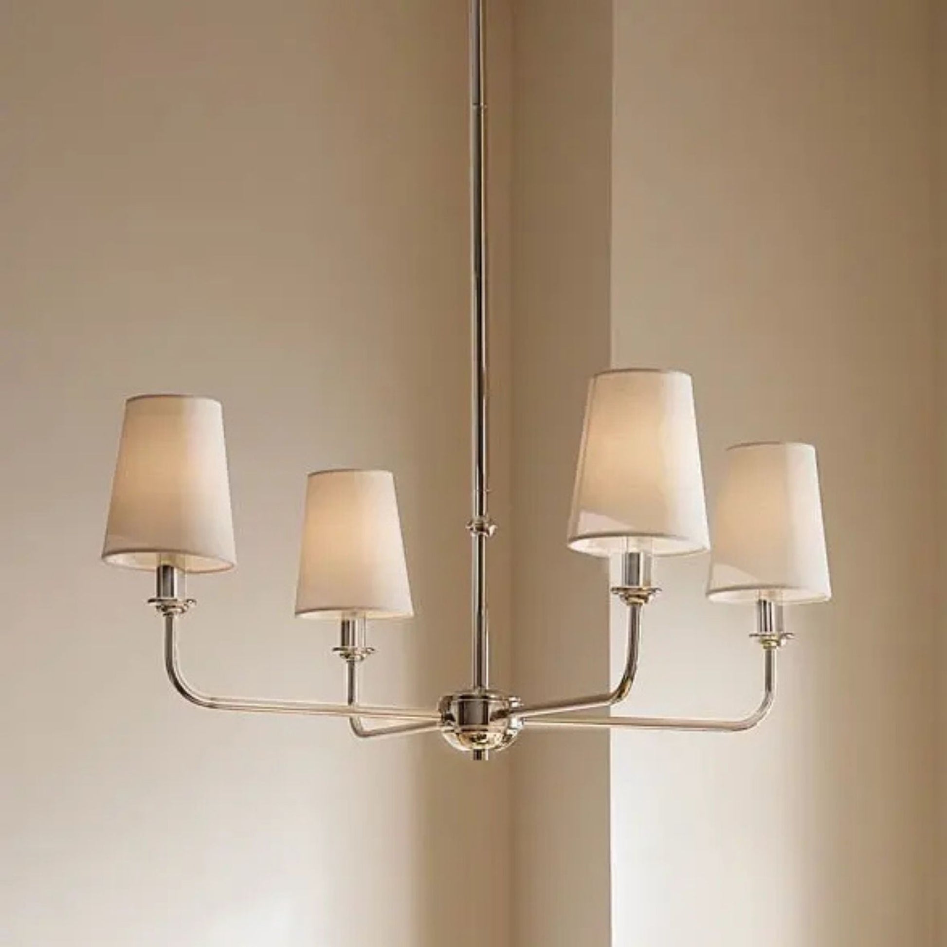 Kichler Lighting - Pallas 25" 4-Light Chandelier, Polished Nickel Finish | Bees Lighting