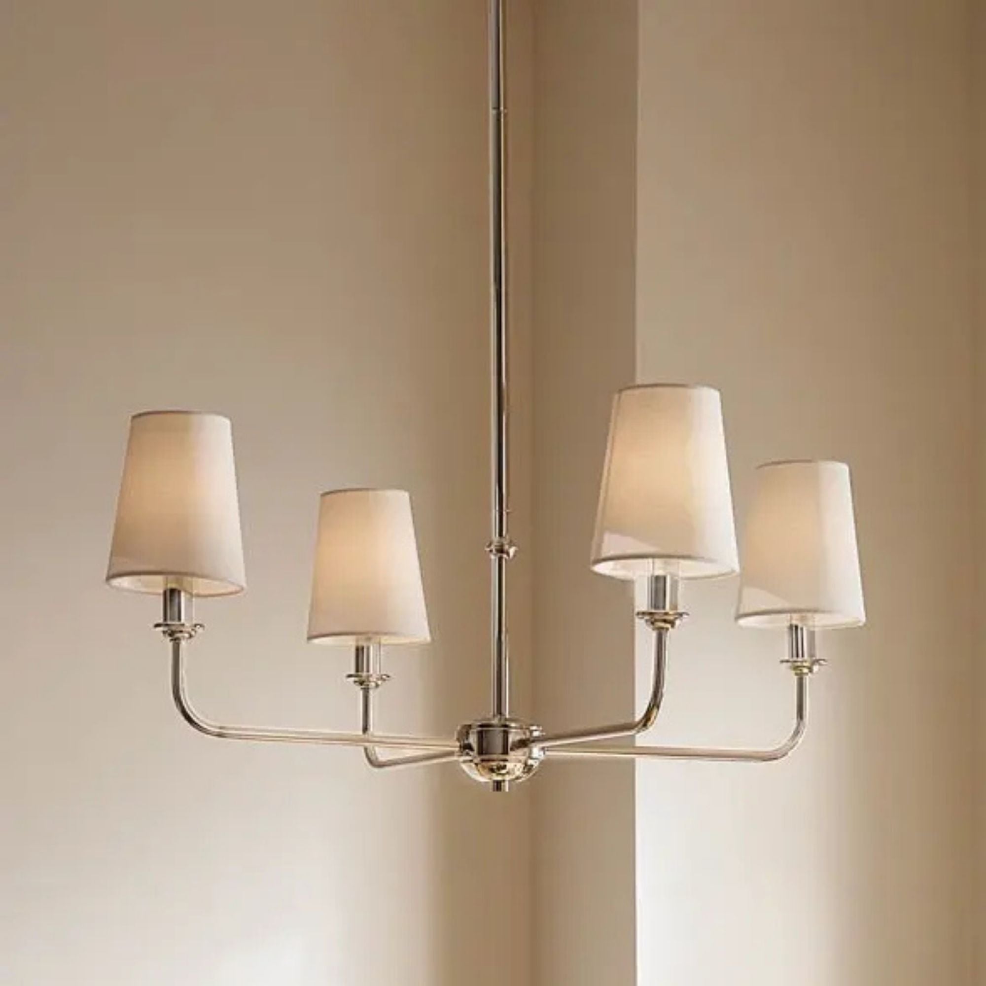 Kichler Lighting - Pallas 25" 4-Light Chandelier, Polished Nickel Finish | Bees Lighting