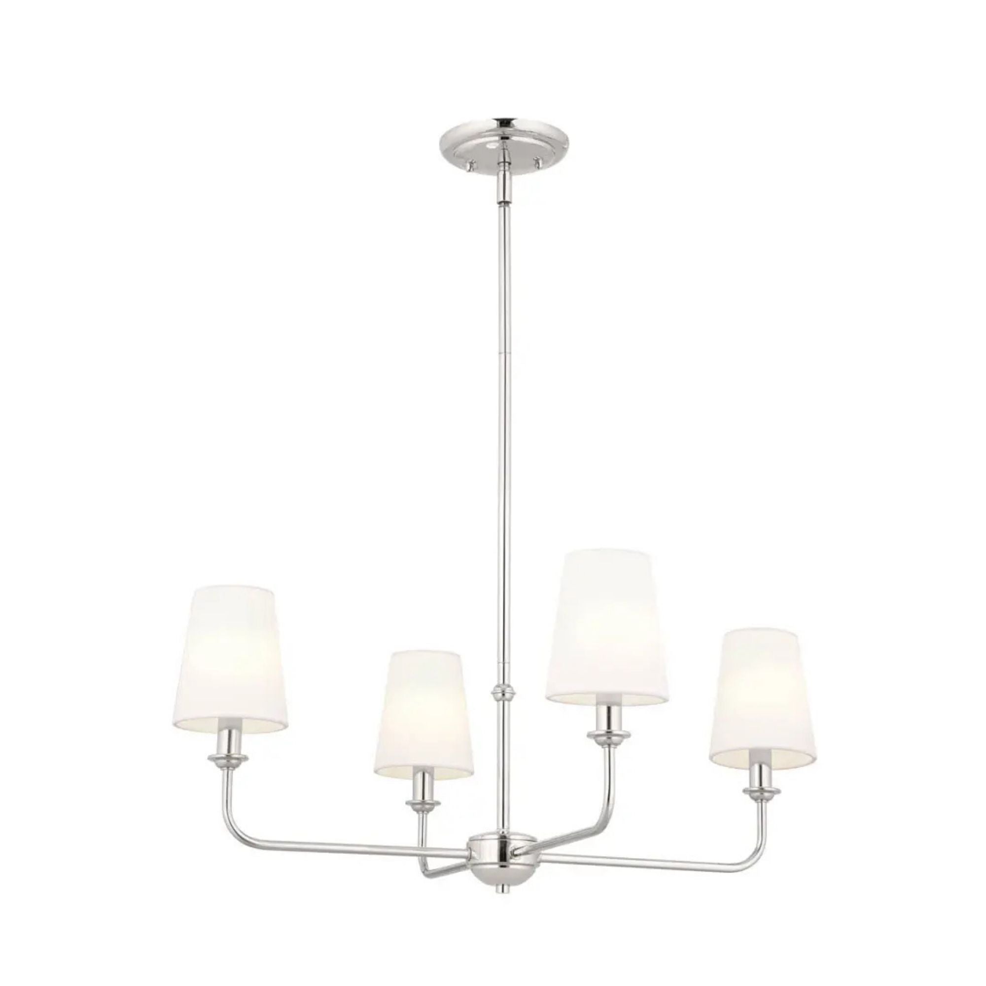Kichler Lighting - Pallas 25" 4-Light Chandelier, Polished Nickel Finish | Bees Lighting