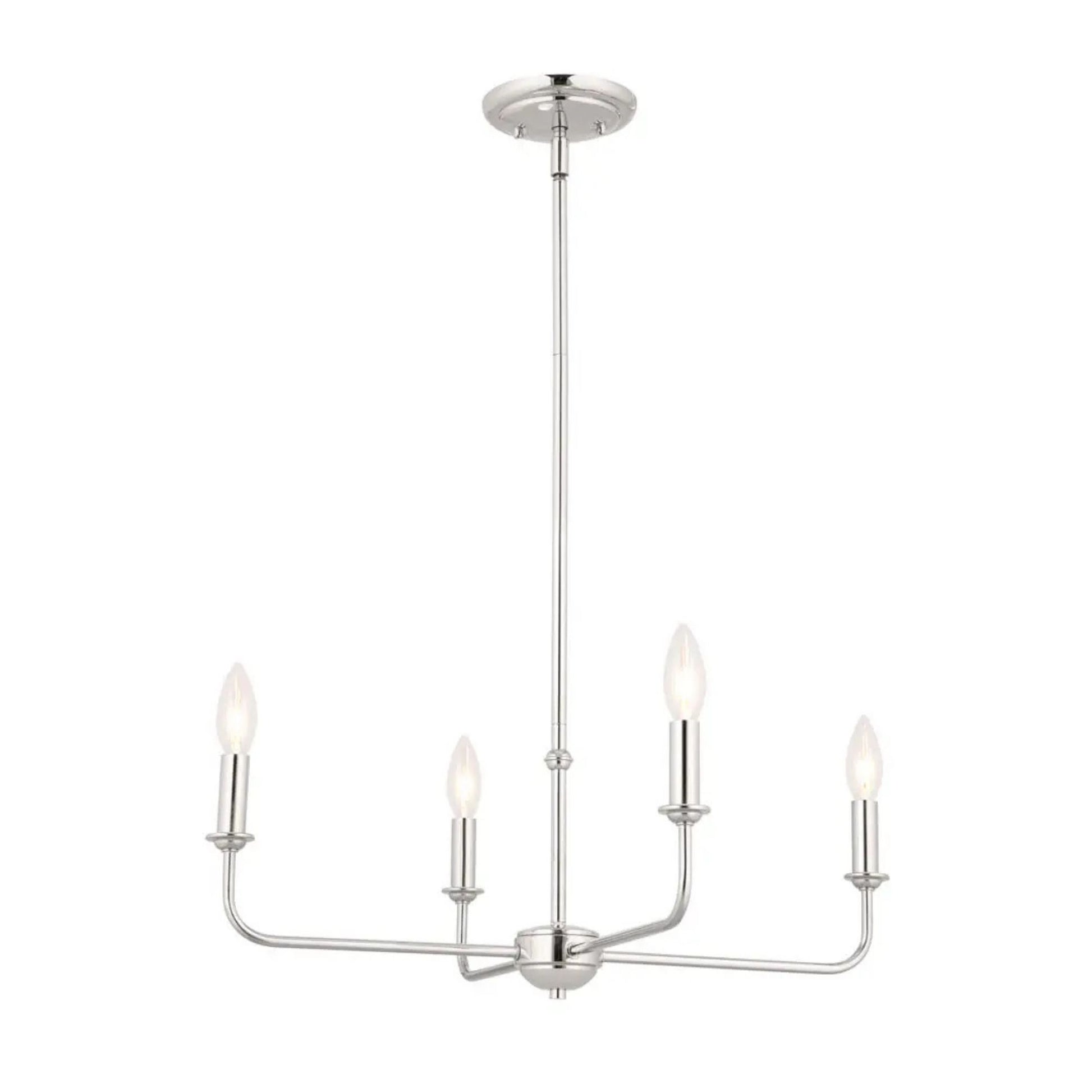 Kichler Lighting - Pallas 25" 4-Light Chandelier, Polished Nickel Finish | Bees Lighting