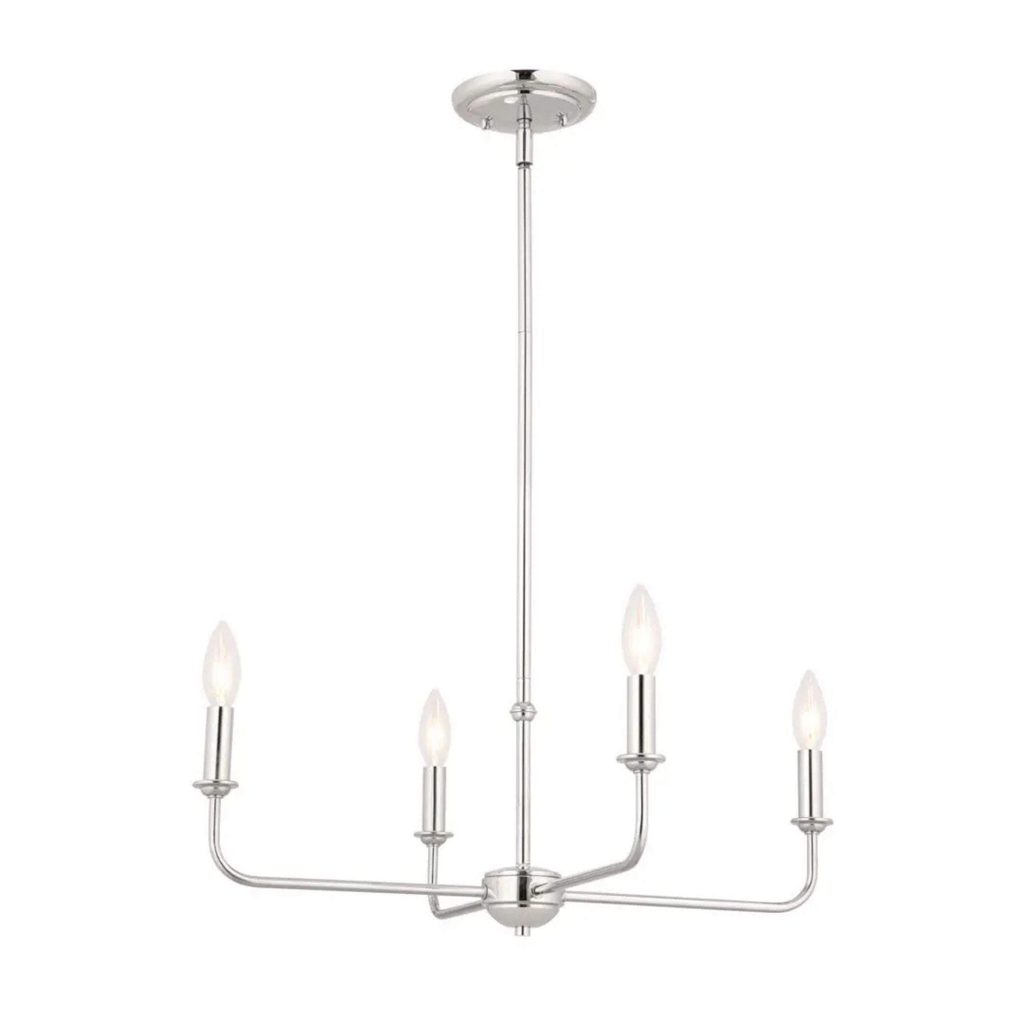Kichler Lighting - Pallas 25" 4-Light Chandelier, Polished Nickel Finish | Bees Lighting