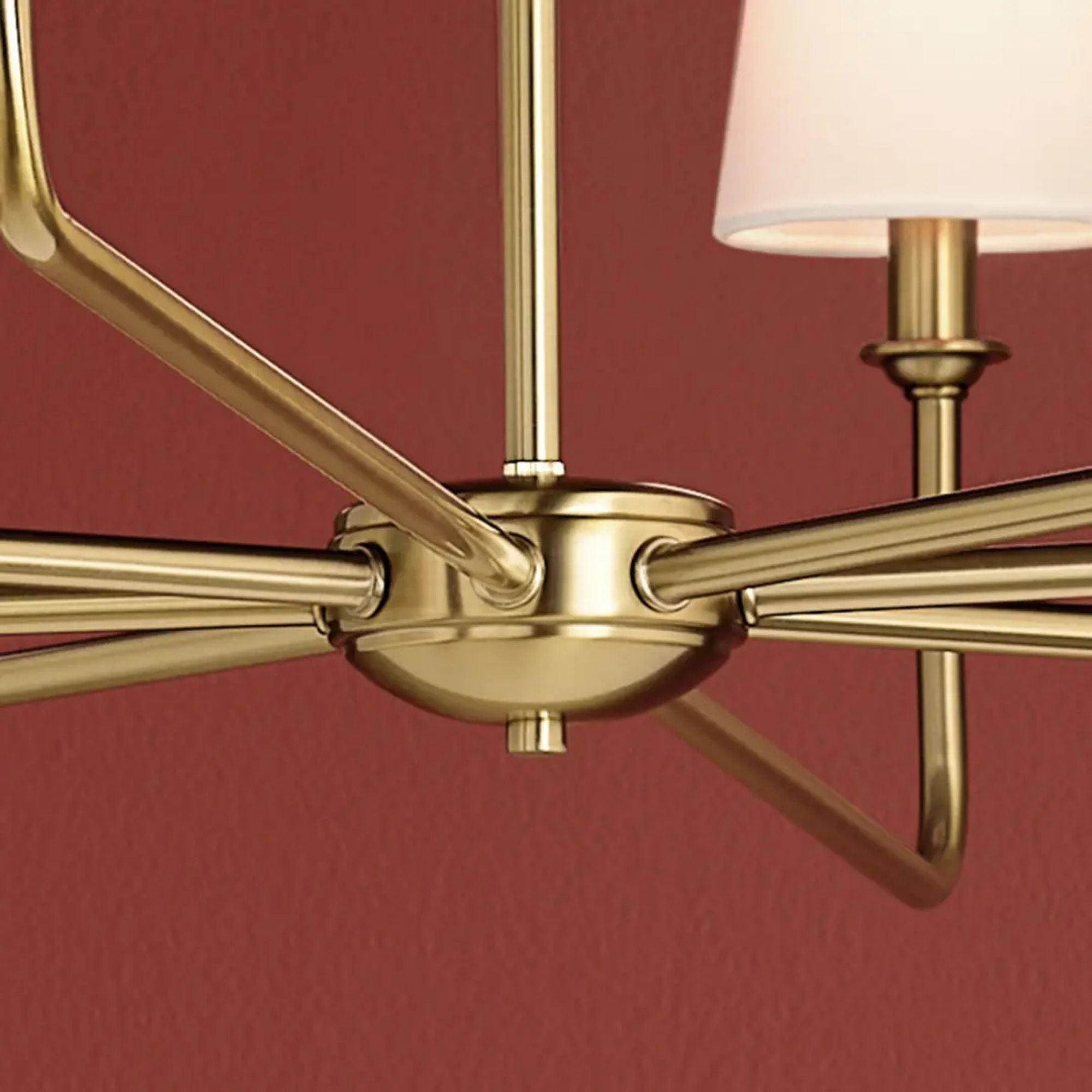 Kichler Lighting - Pallas 52" 8-Light Chandelier, Brushed Natural Brass Finish | Bees Lighting