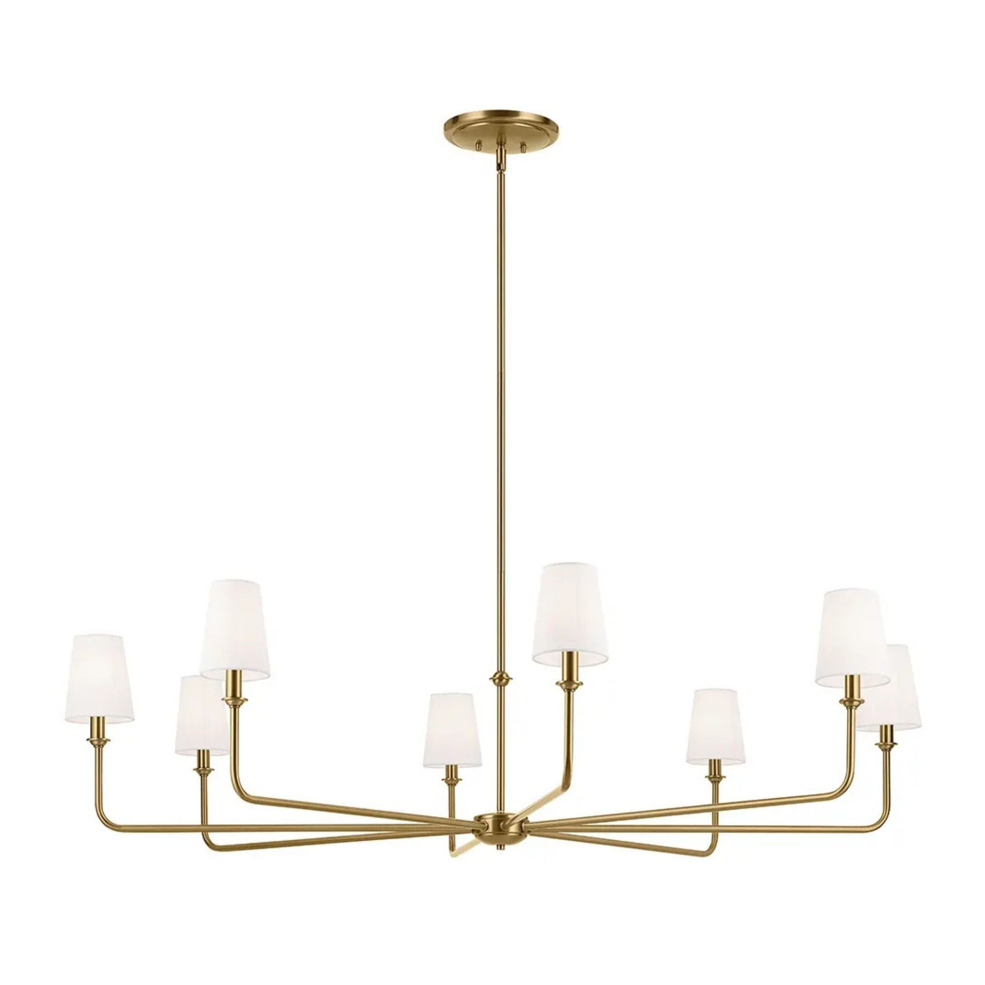 Kichler Lighting - Pallas 52" 8-Light Chandelier, Brushed Natural Brass Finish | Bees Lighting