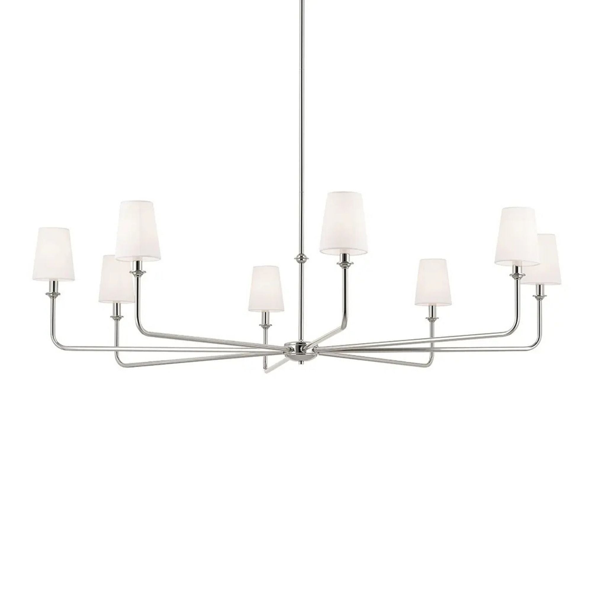 Pallas 52" 8-Light Chandelier, Polished Nickel Finish