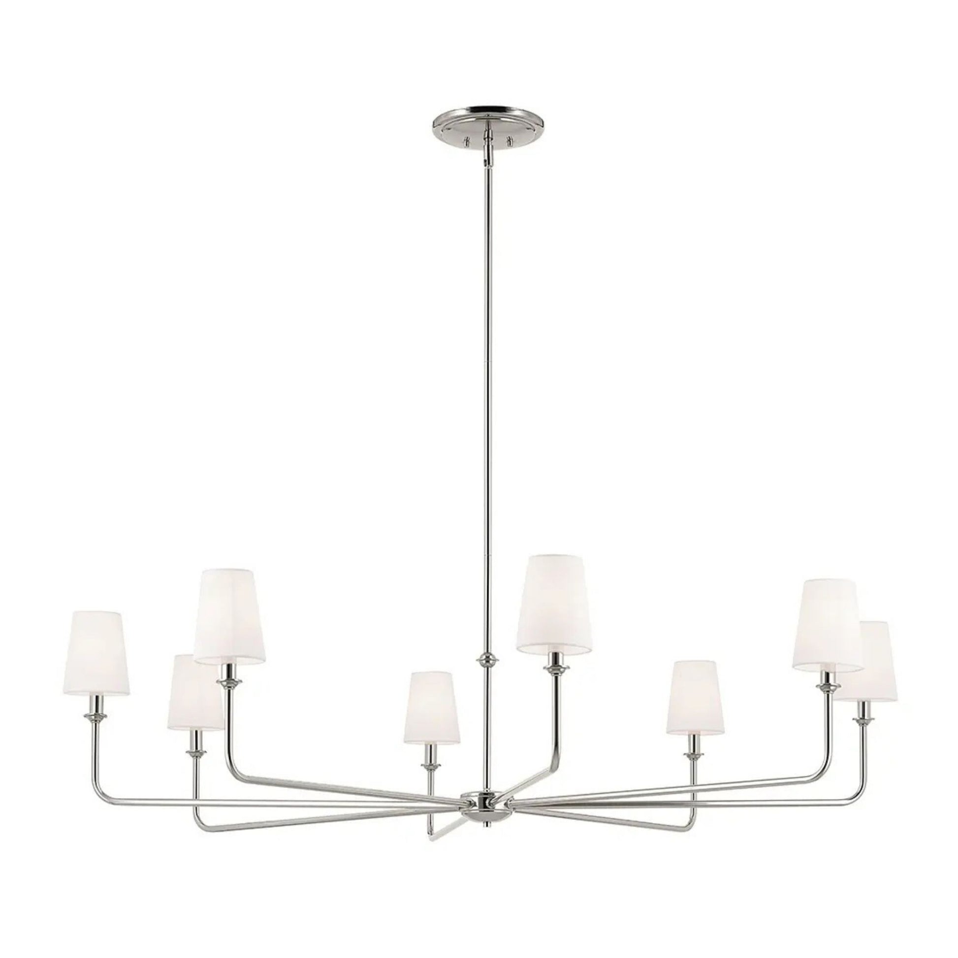 Kichler Lighting - Pallas 52" 8-Light Chandelier, Polished Nickel Finish | Bees Lighting