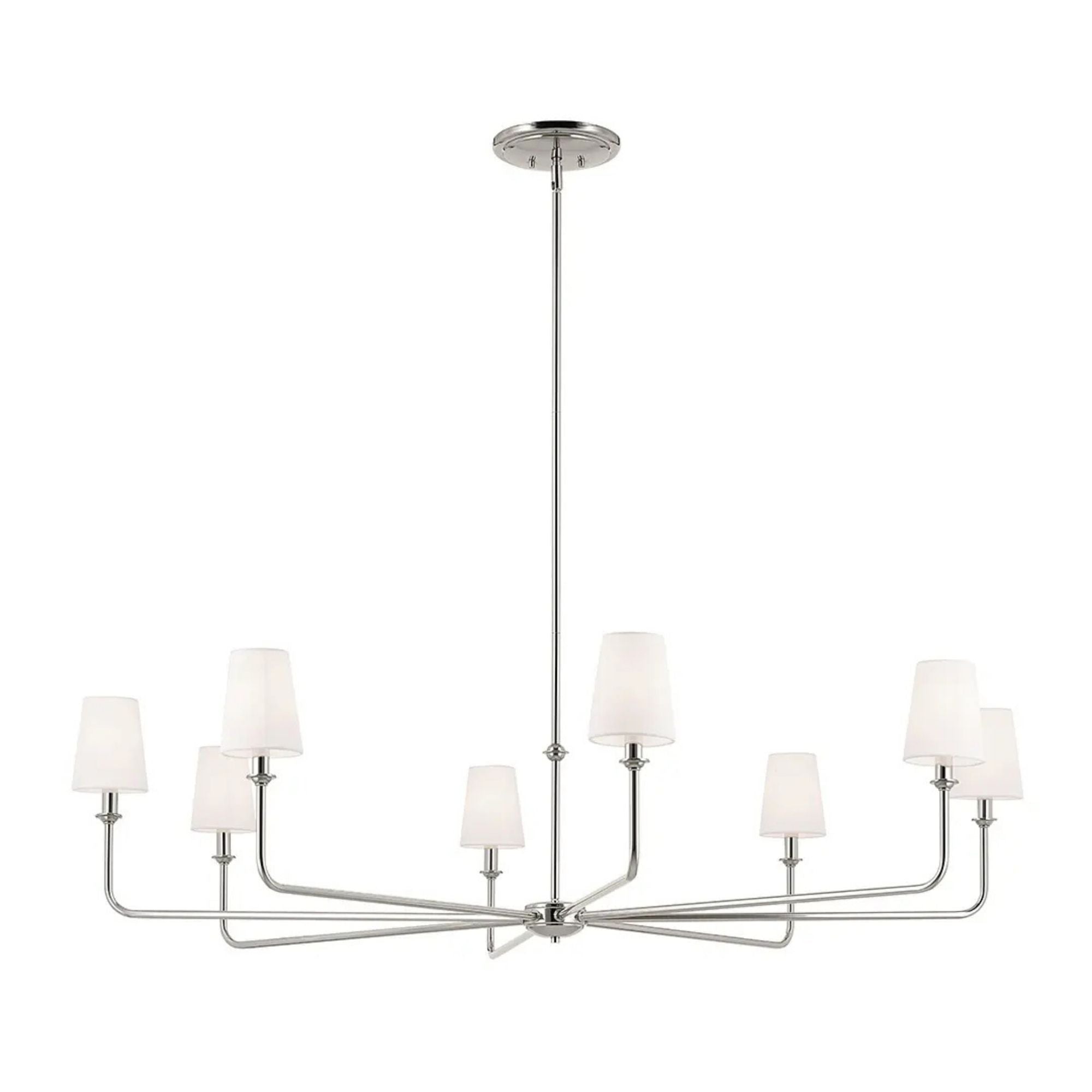 Kichler Lighting - Pallas 52" 8-Light Chandelier, Polished Nickel Finish | Bees Lighting