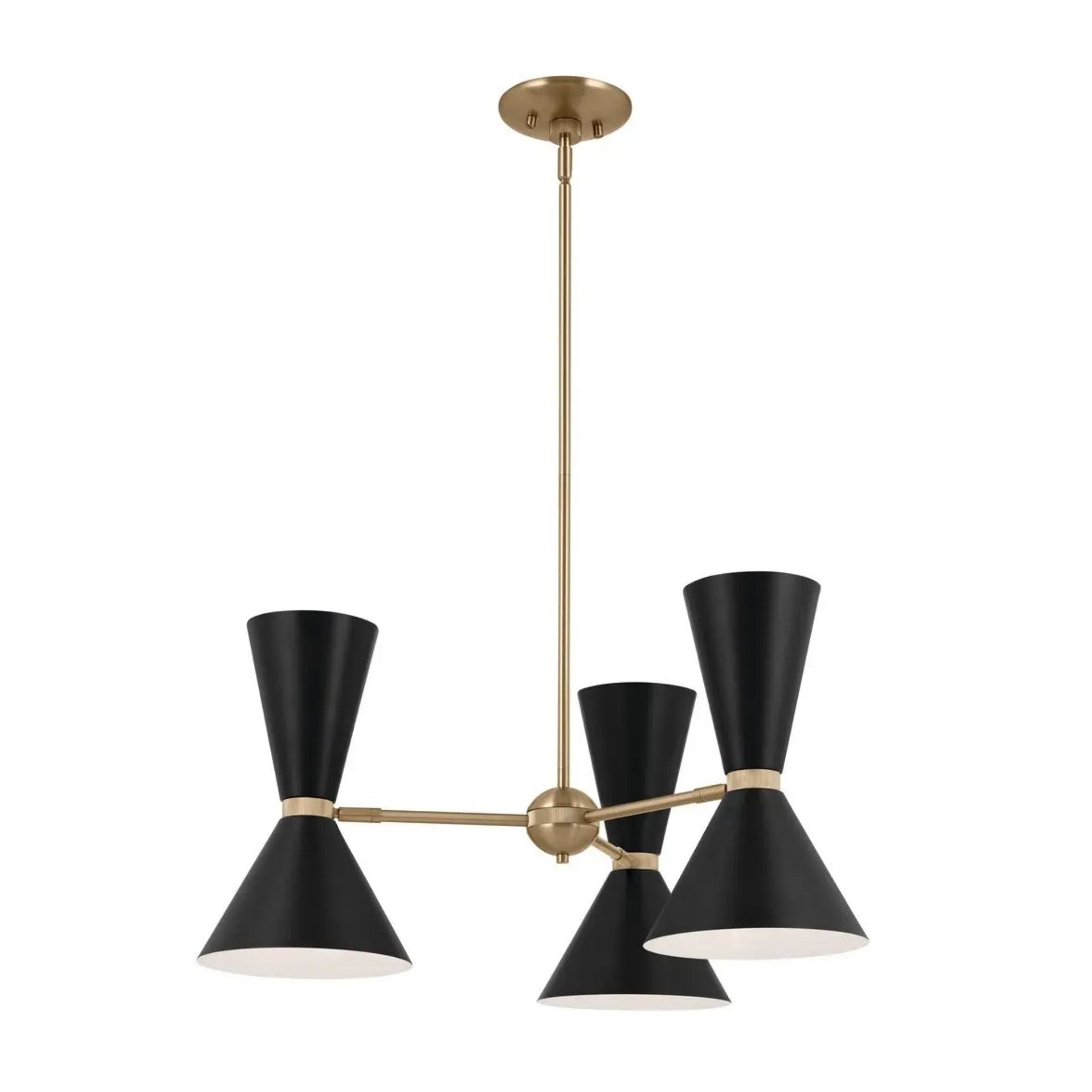 Phix 31" 6-Light Chandelier, Champagne Bronze & Black Finish
