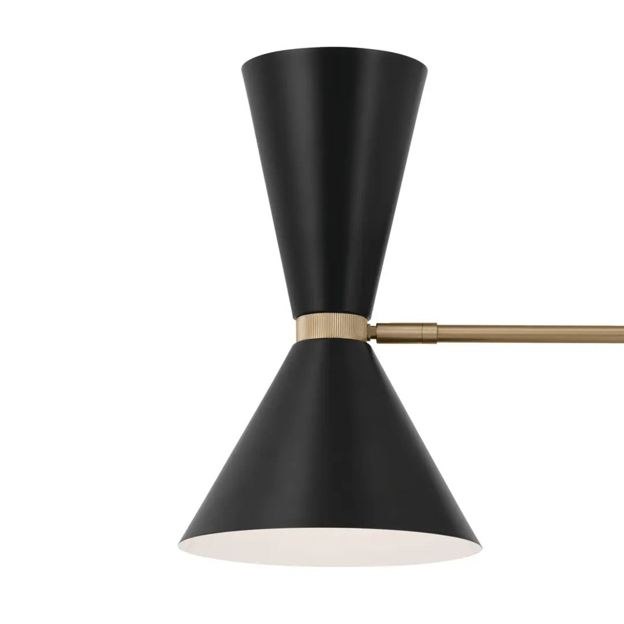 Phix 31" 6-Light Chandelier, Champagne Bronze & Black Finish