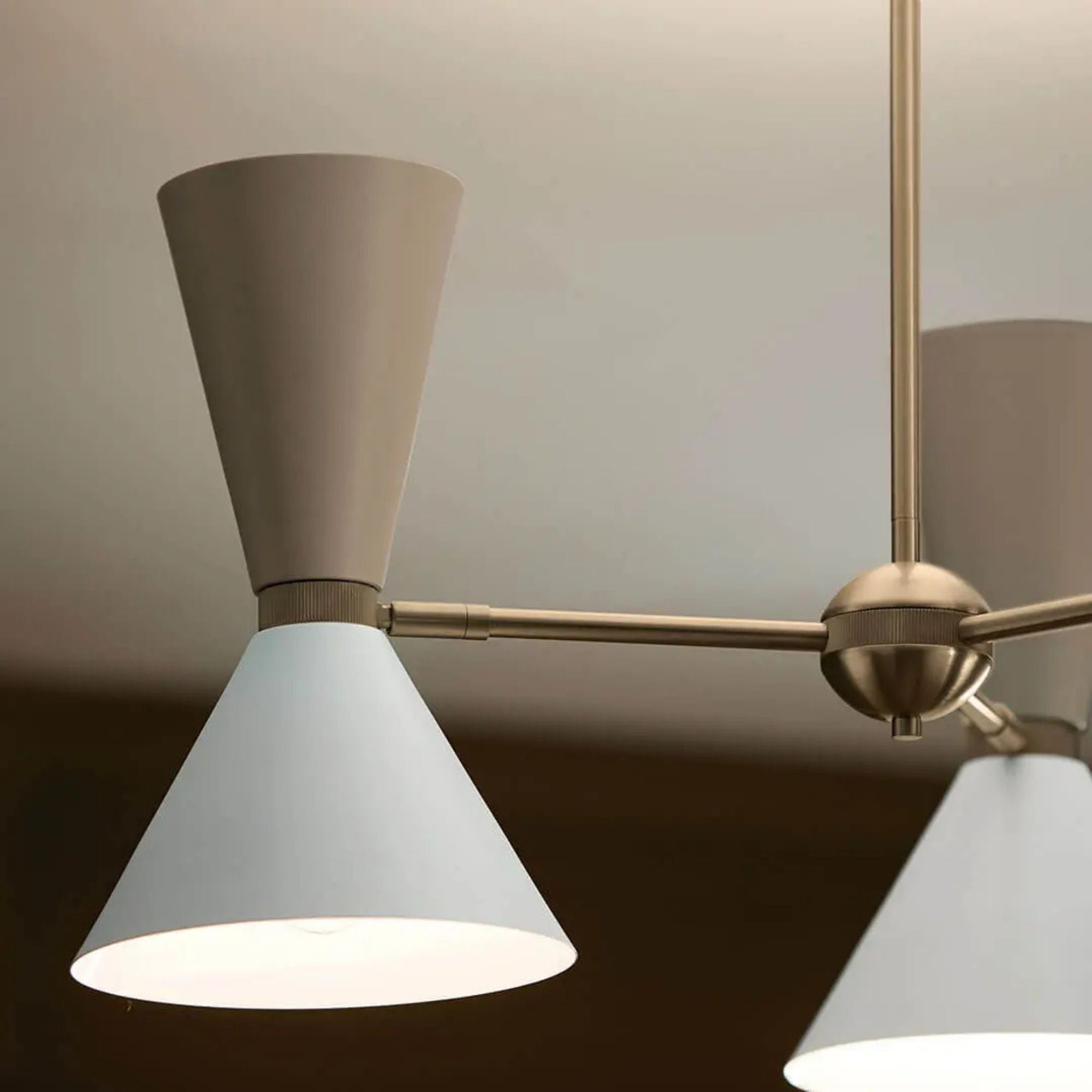 Phix 31" 6-Light Chandelier, Champagne Bronze & Greige Finish