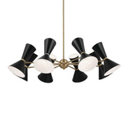 Phix 49" 16 Light Chandelier, Champagne Bronze & Black Finish