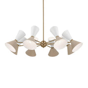 Phix 49" 16 Light Chandelier, Champagne Bronze & Greige Finish