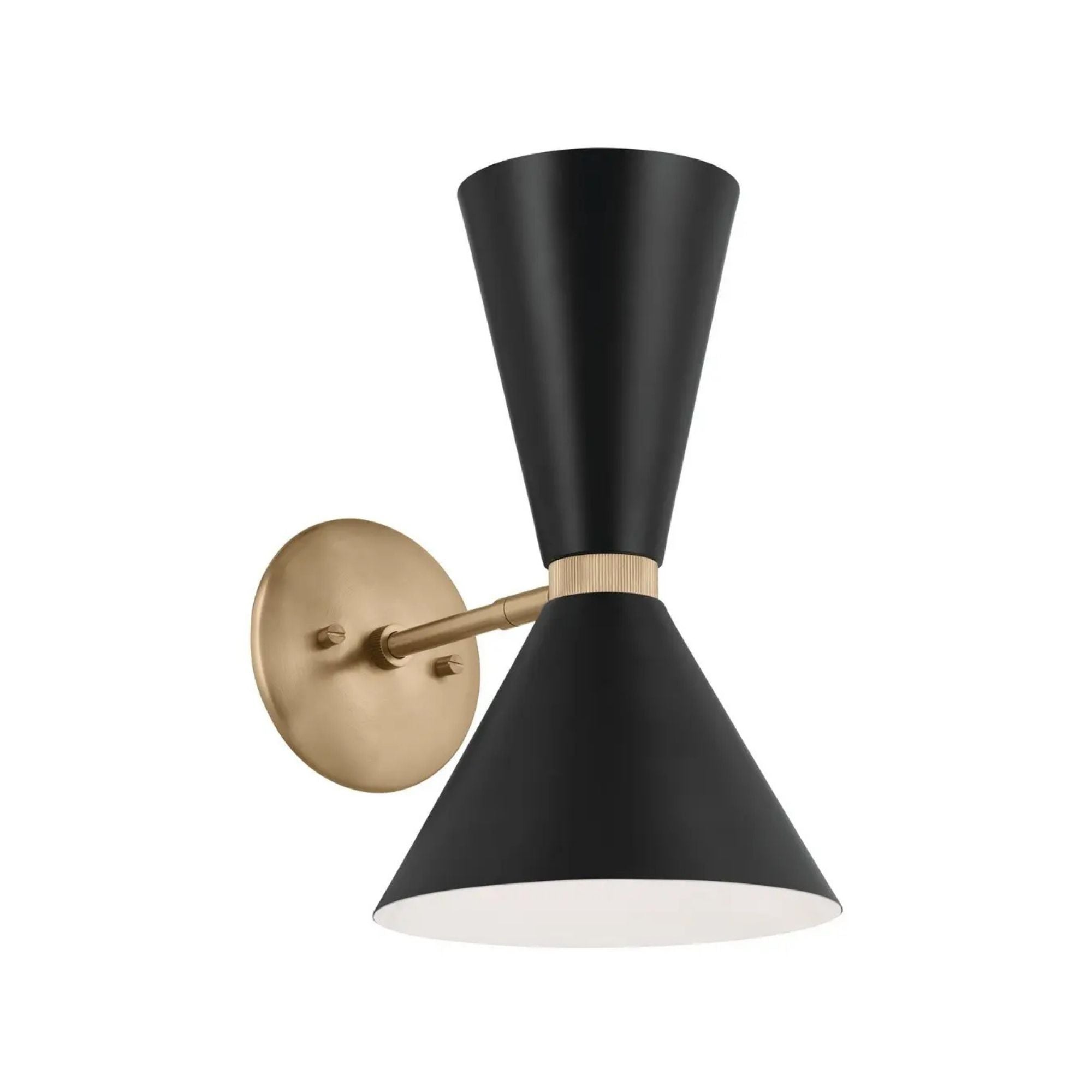 Phix 14" 2-Light Wall Sconce, Champagne Bronze & Black Finish